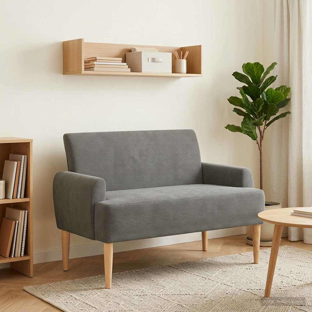 vidaXL Zweisitzer mit Knopfheftung Dunkelgrau 116 x 67 x 81 cm