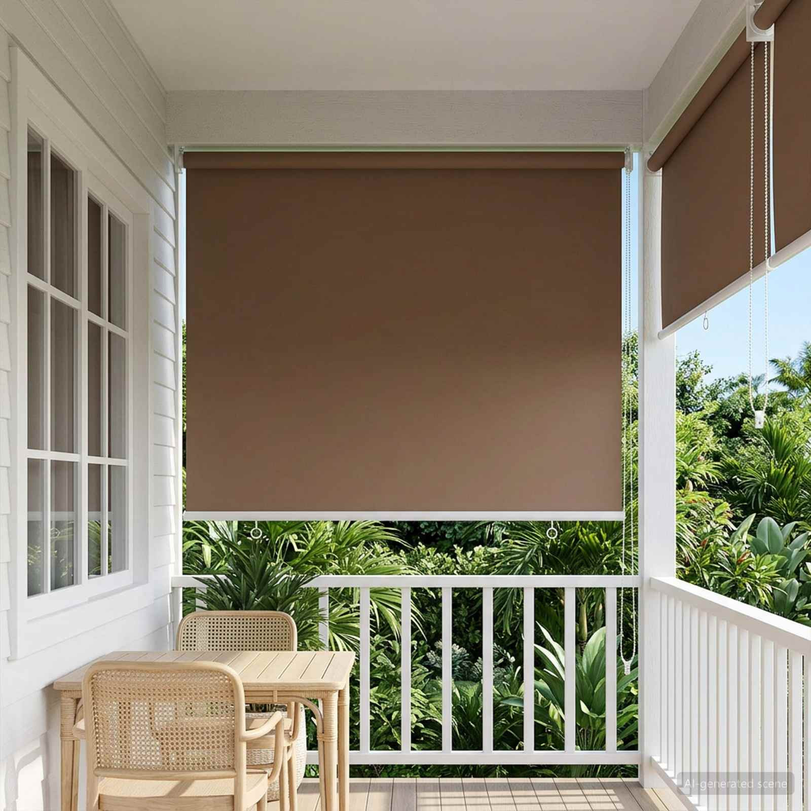 vidaXL Außen-Rollos mit UV-Schutz Taupe 65 x 230 cm (B x H) Polyester