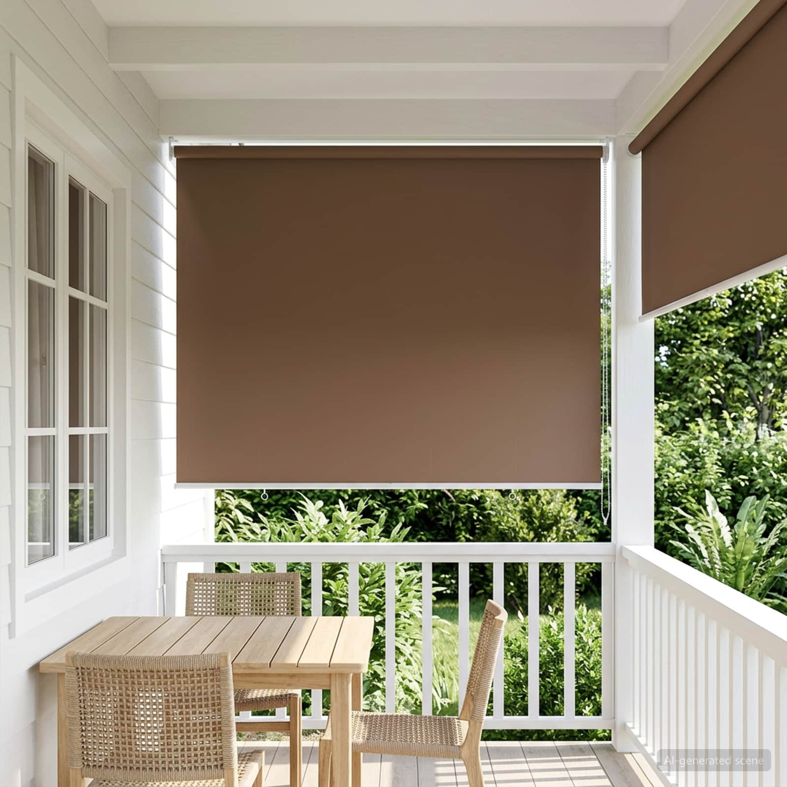 vidaXL Außen-Rollos mit UV-Schutz Taupe 125 x 230 cm (B x H) Polyester