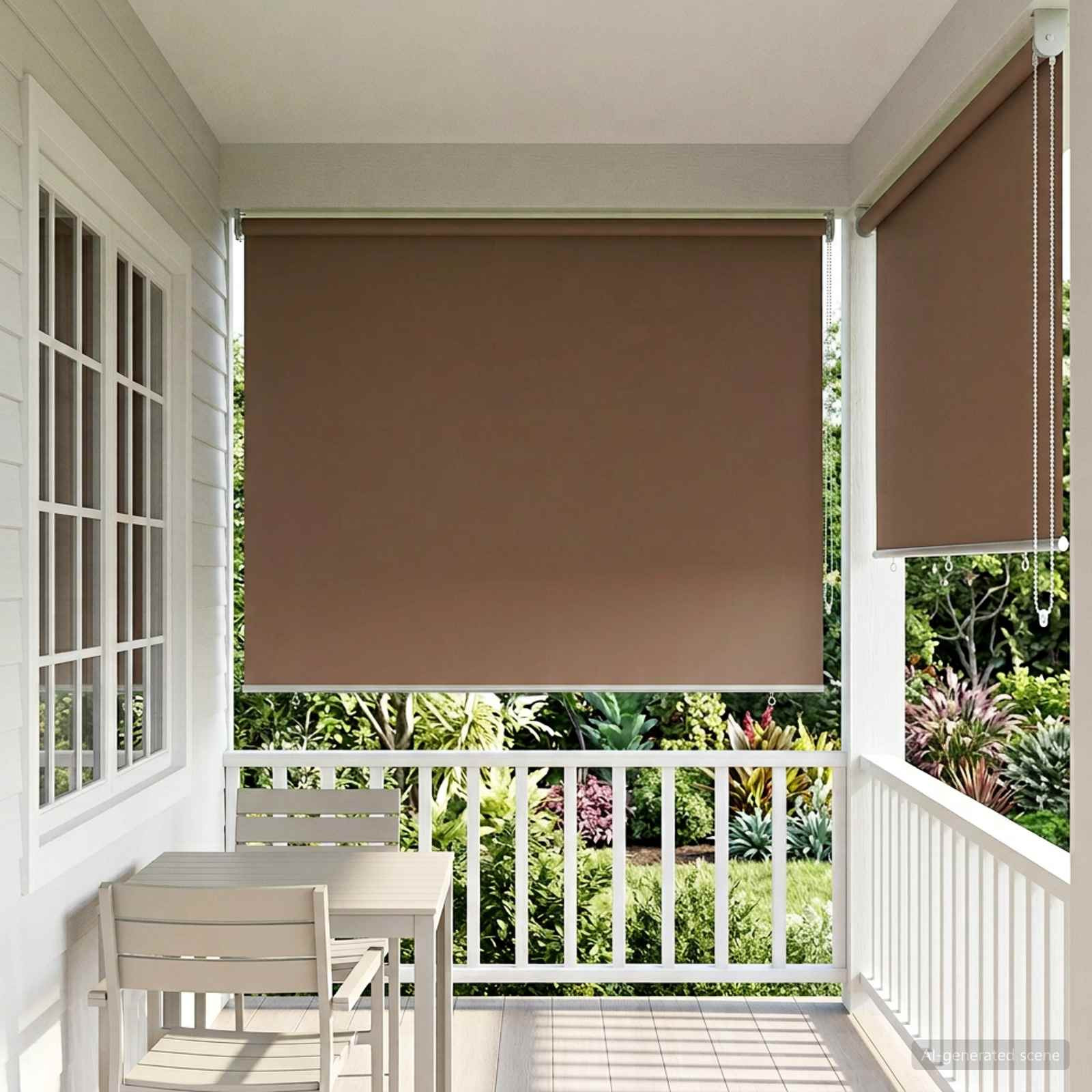 vidaXL Außen-Rollos mit UV-Schutz Taupe 185 x 230 cm (B x H) Polyester