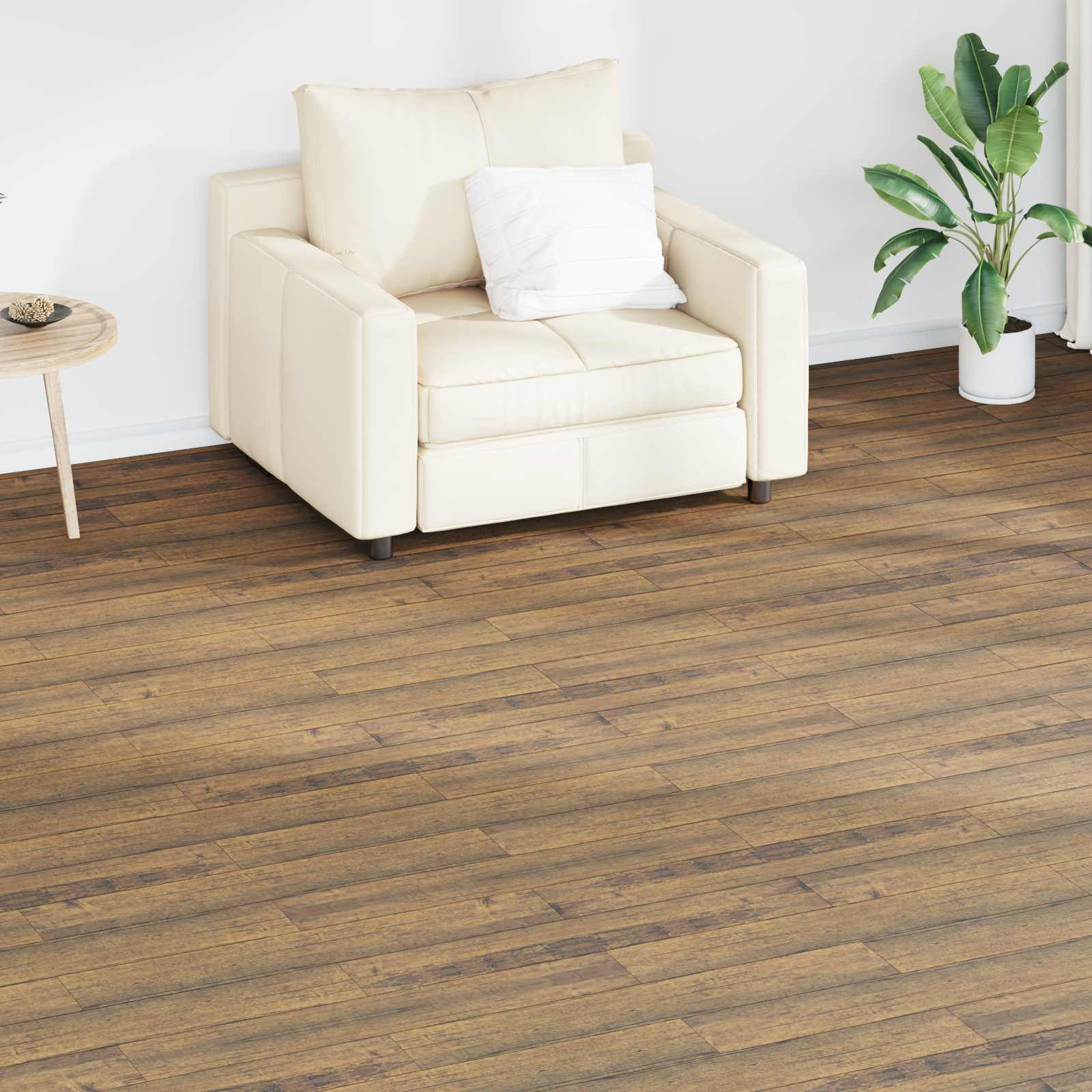 vidaXL Bodenplanken 18 pcs Walnussbraun 2,51 m² PVC