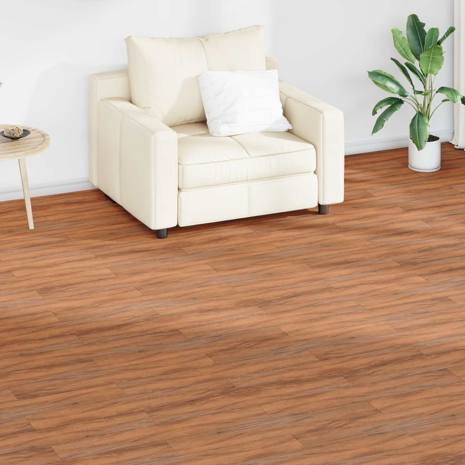 vidaXL Bodenplanken 18 pcs Natur 2,51 m² PVC