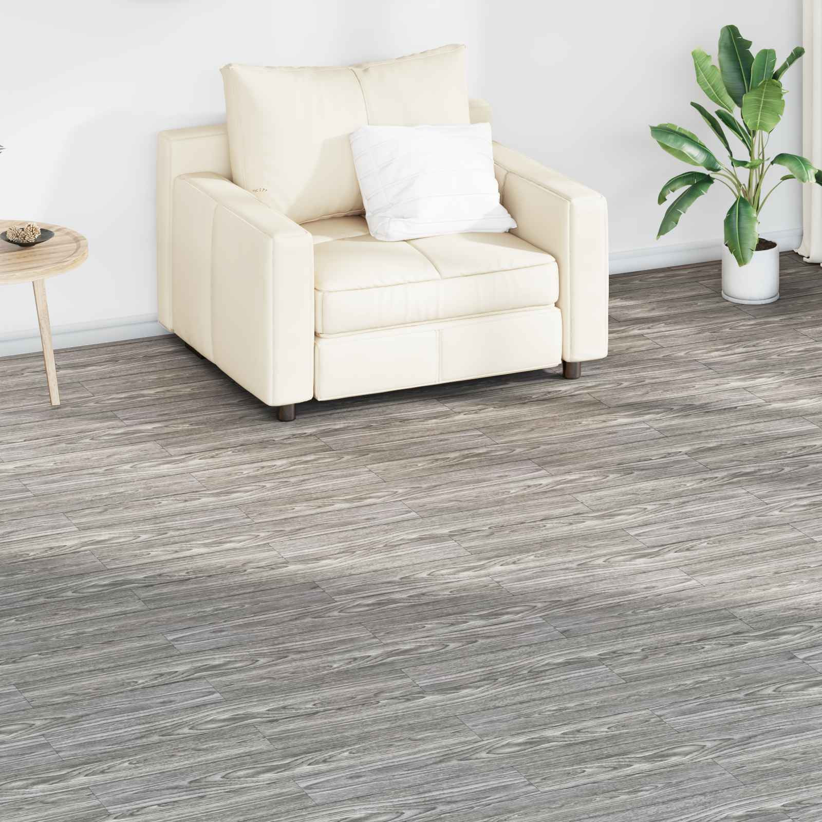 vidaXL Bodenplanken 18 pcs Dunkelgrau 2,51 m² PVC