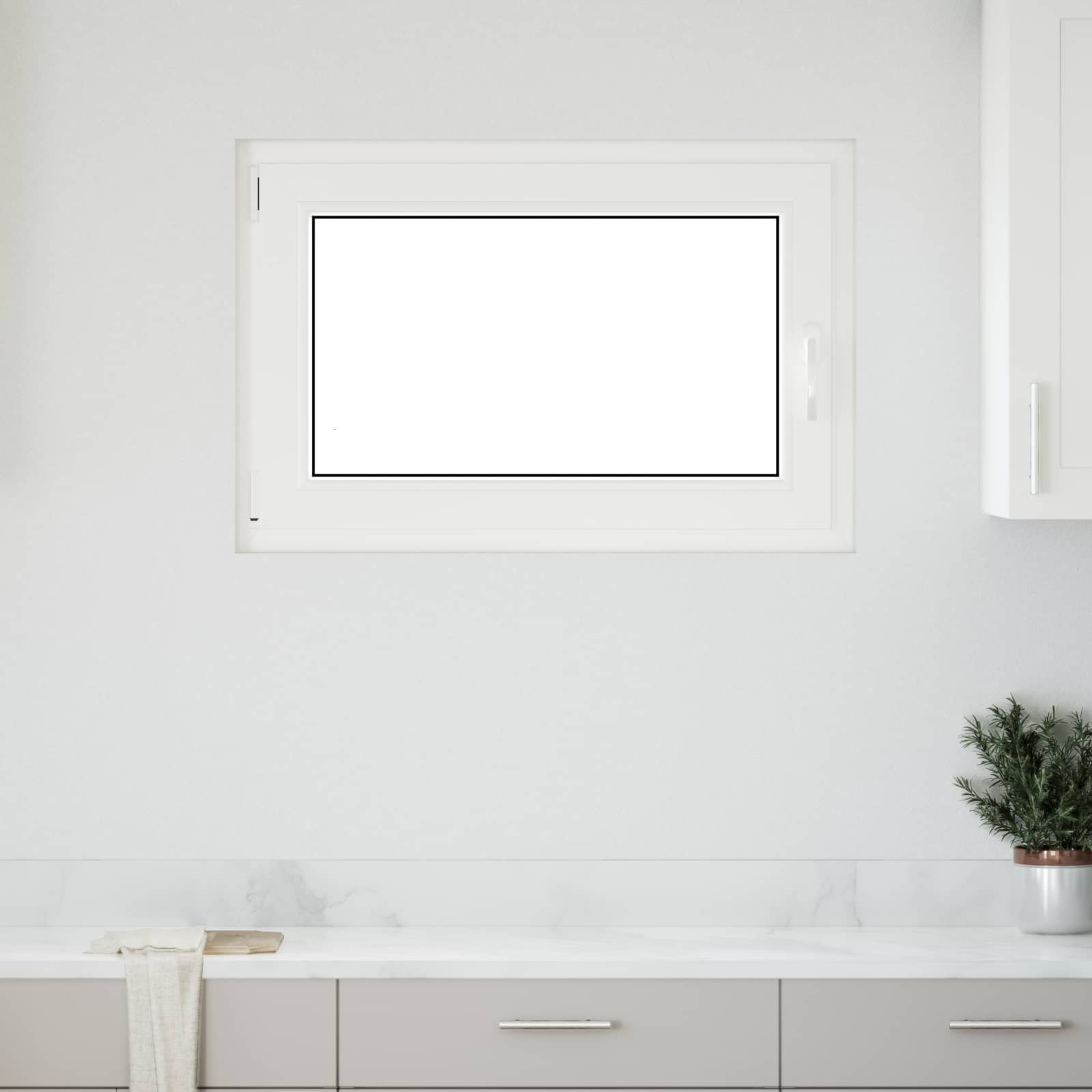 vidaXL Kellerfenster RISOR 100 x 50 cm PVC und Glas Weiß