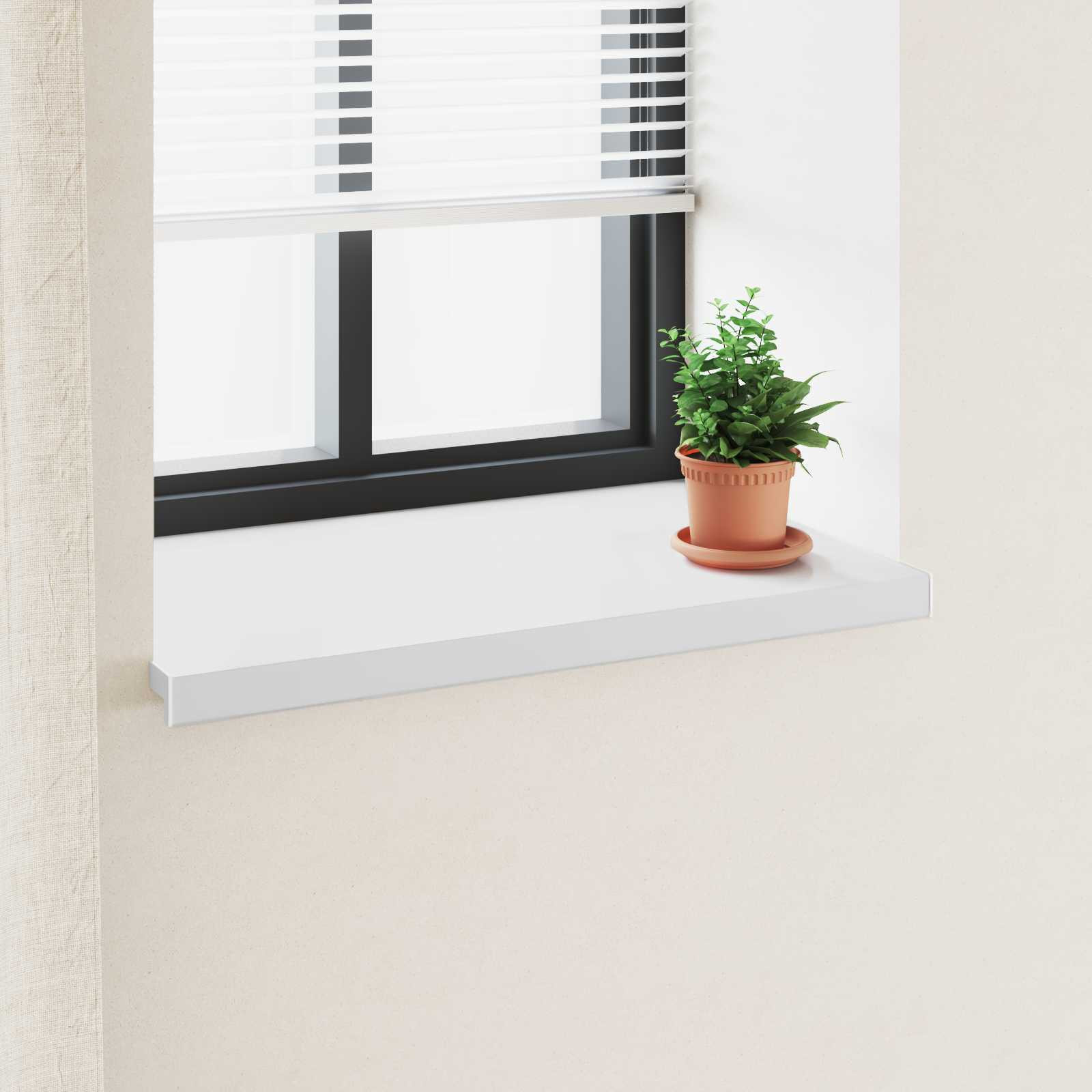 vidaXL Fensterbank Weiß 100 x 50 x 4,5 cm PVC