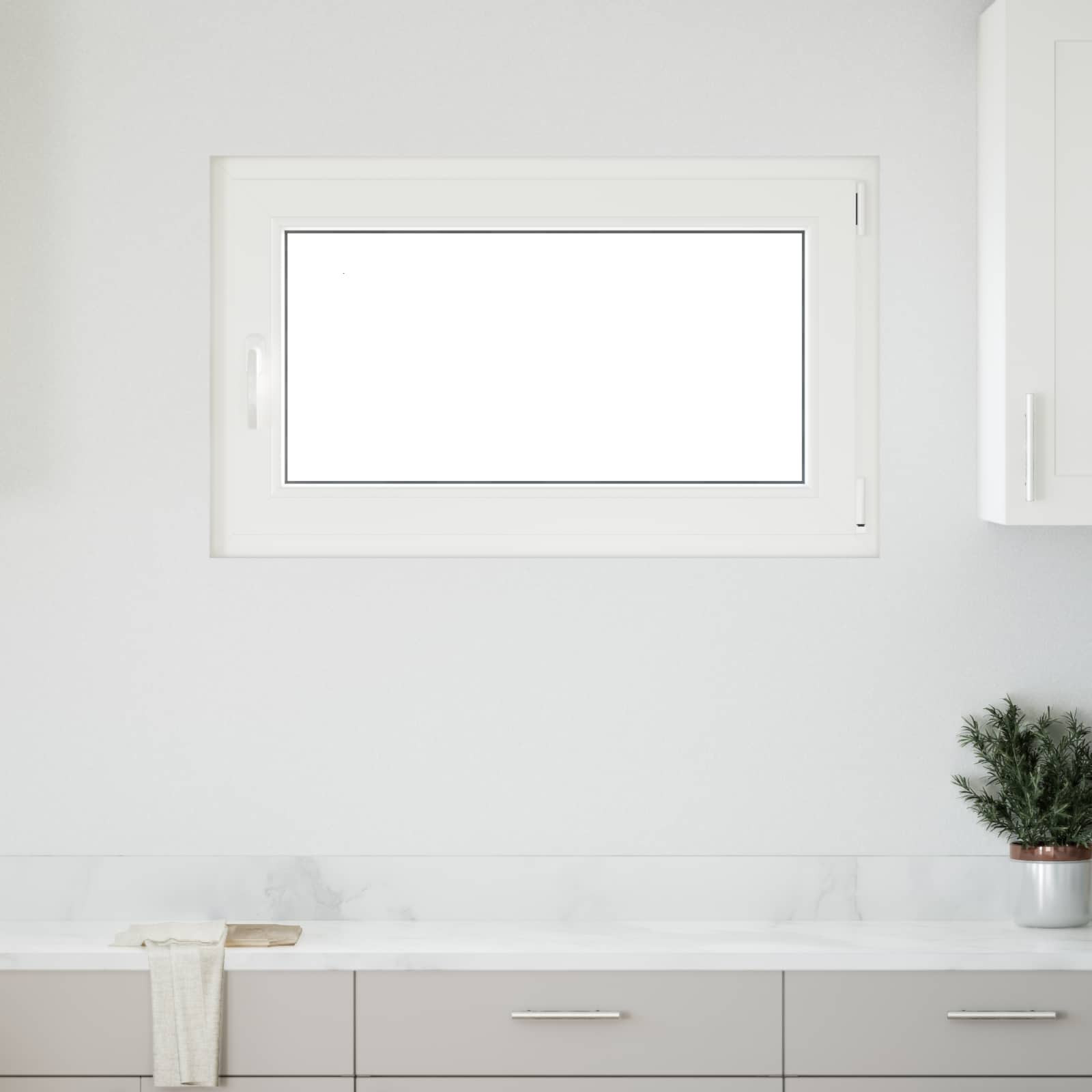 vidaXL Kellerfenster RISOR 100 x 70 cm PVC und Glas Weiß
