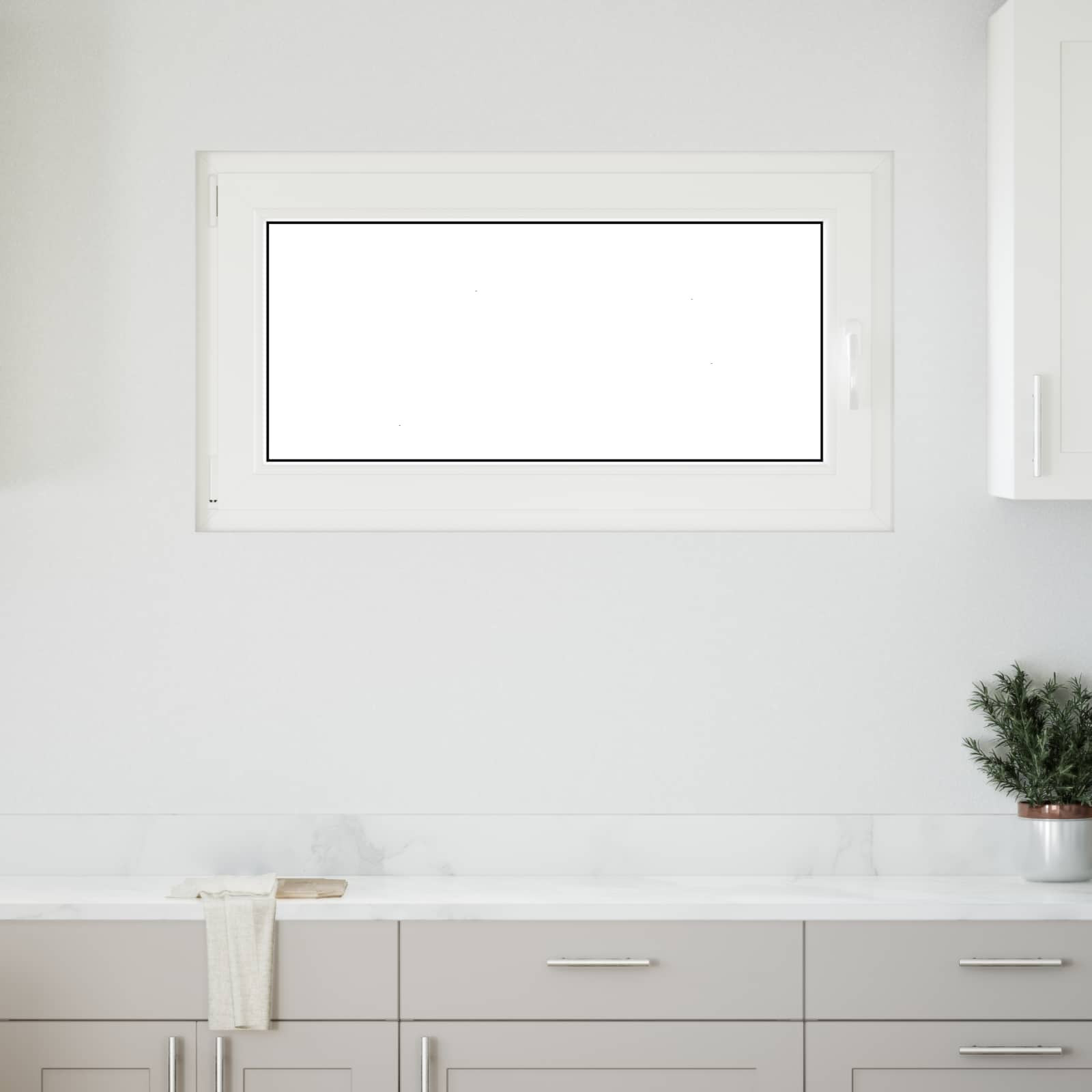 vidaXL Kellerfenster RISOR 110 x 60 cm PVC und Glas Weiß