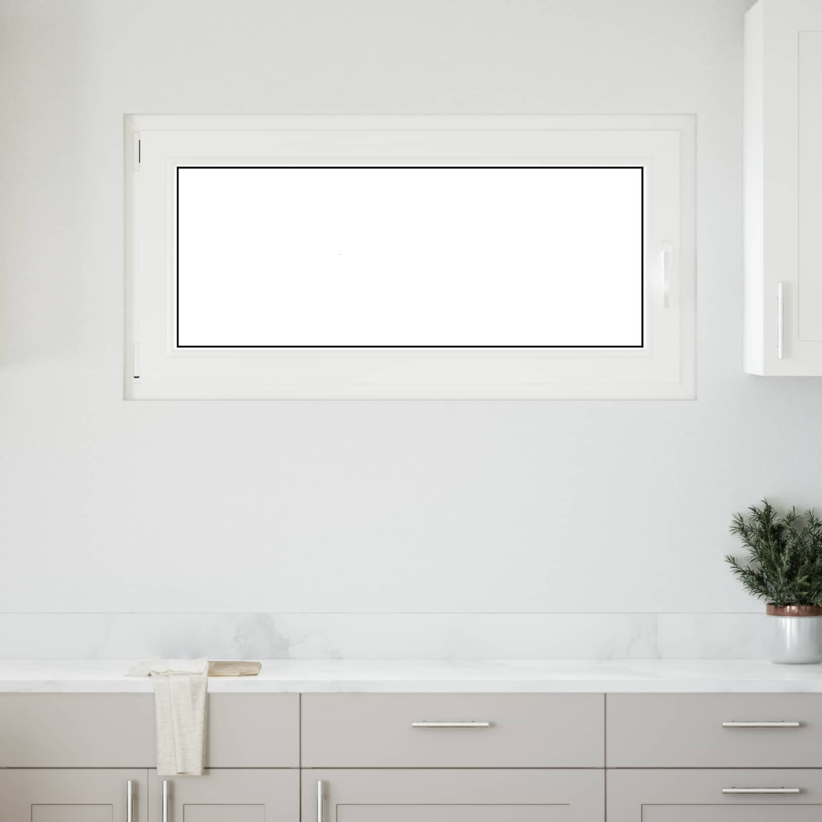 vidaXL Kellerfenster RISOR 120 x 60 cm PVC und Glas Weiß