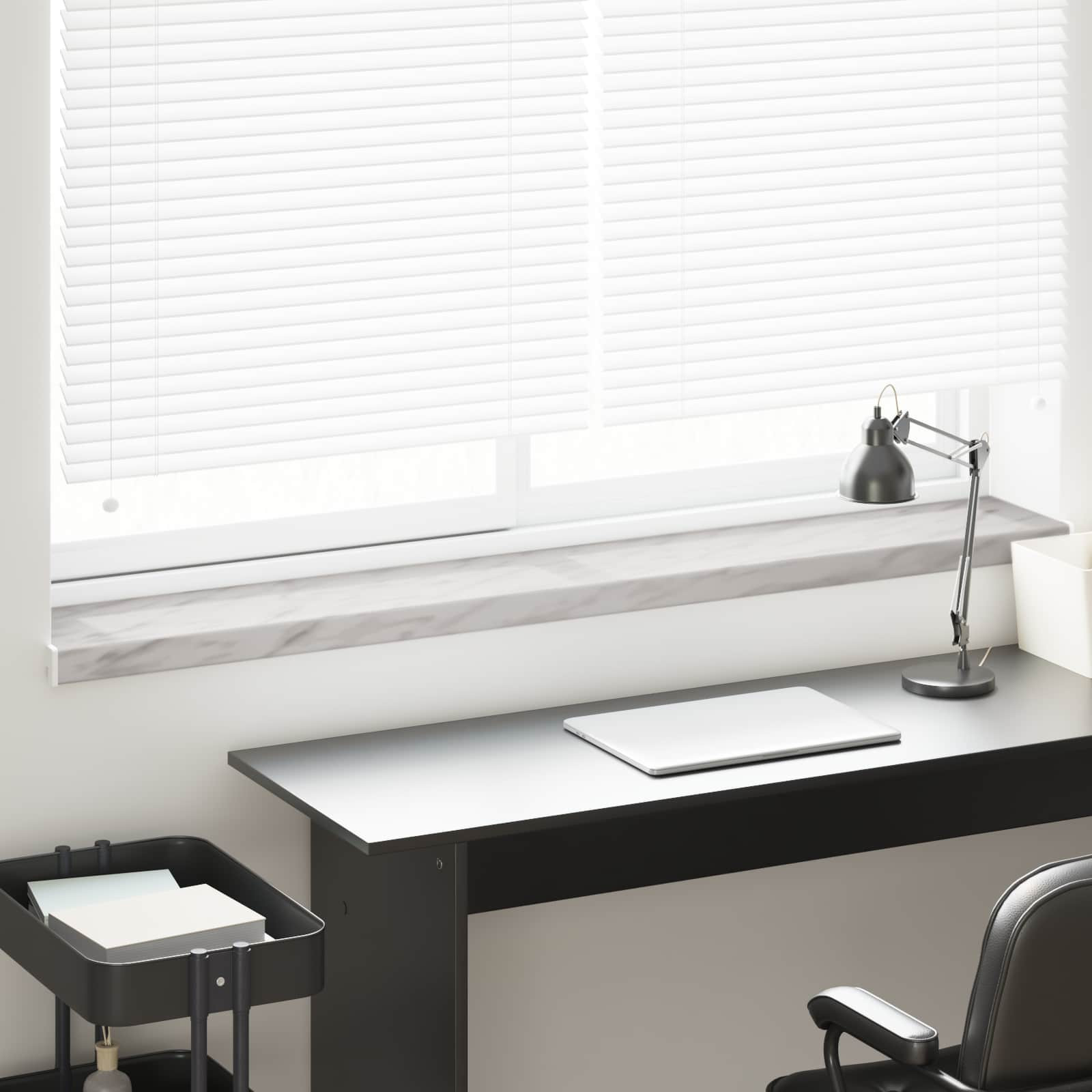 vidaXL Fensterbank Marmorstruktur 160 x 25 x 4,5 cm PVC