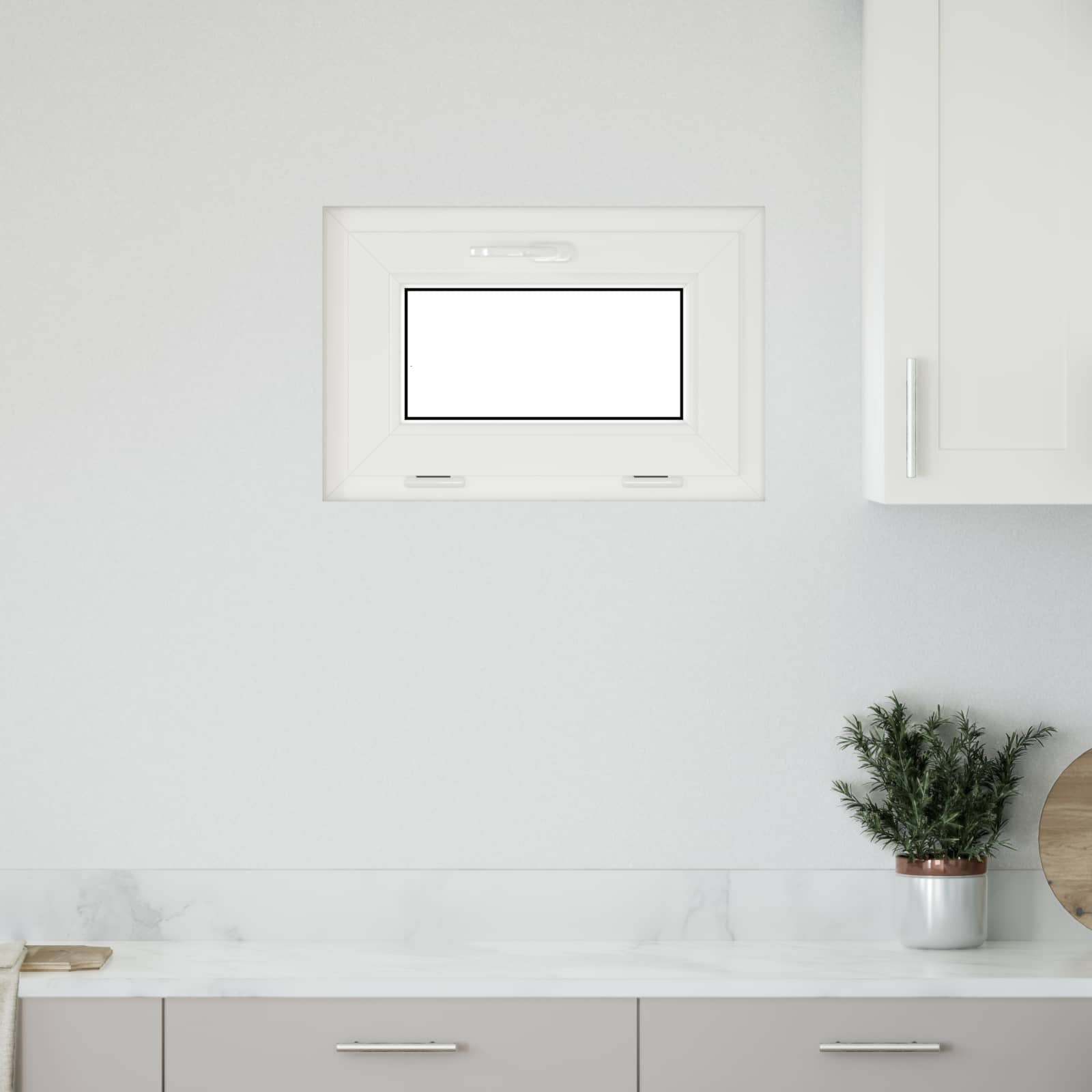 vidaXL Kellerfenster RISOR 60 x 40 cm PVC und Glas Weiß