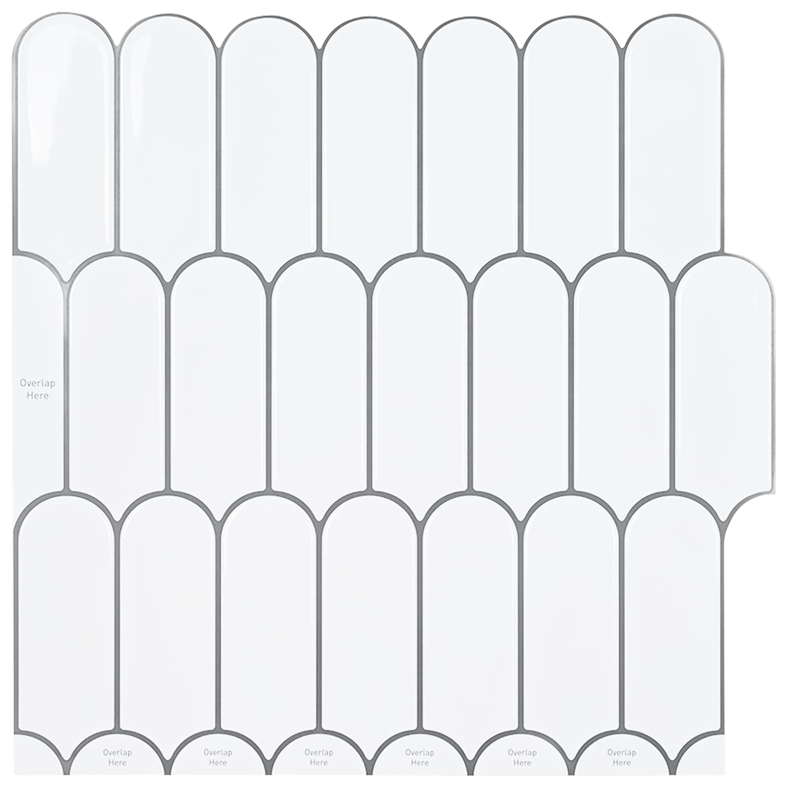 vidaXL Federfliese 10 pcs Weiß Grau 30 x 30 cm Polyurethan und PET