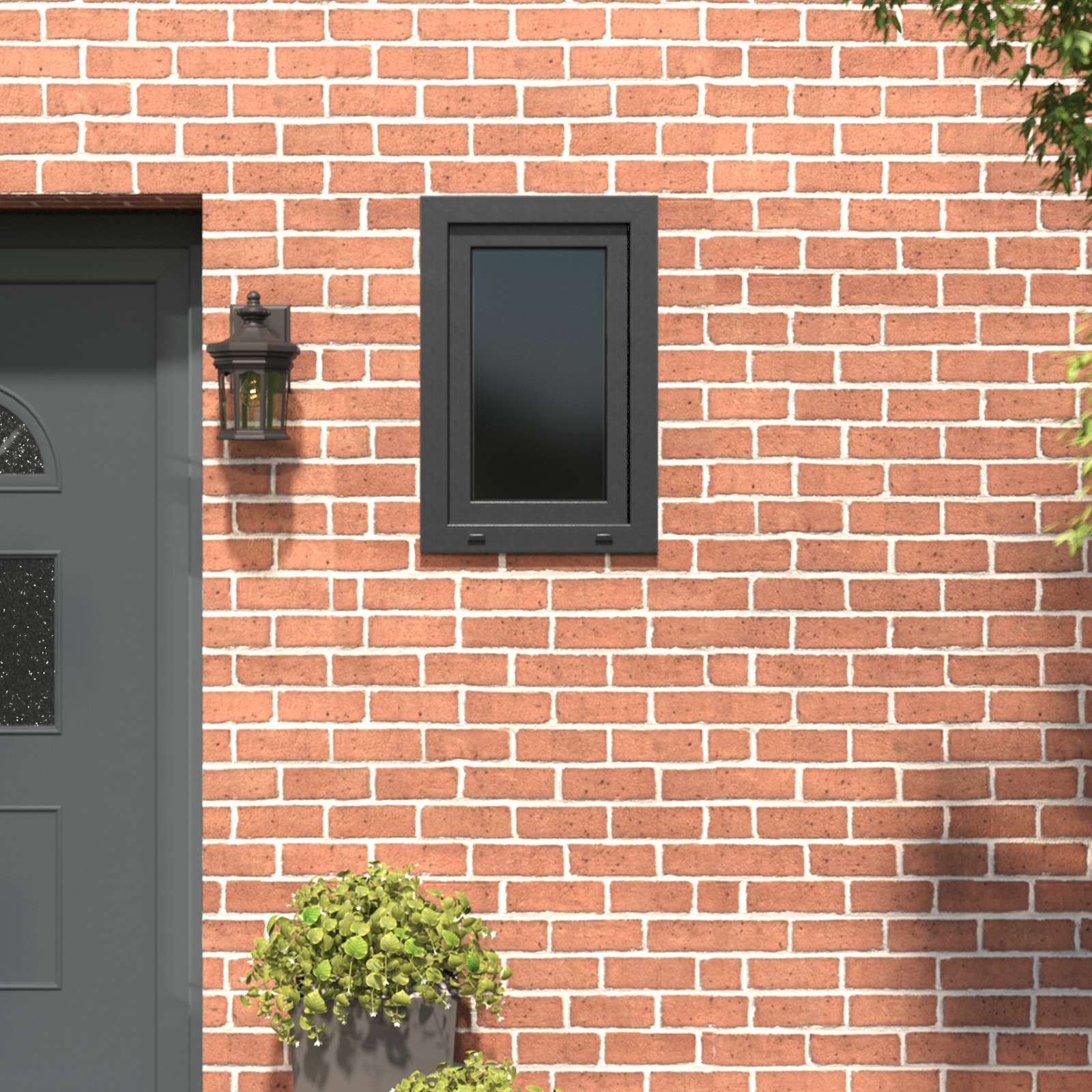vidaXL Kellerfenster RISOR 50 x 75 cm PVC und Glas Anthrazit