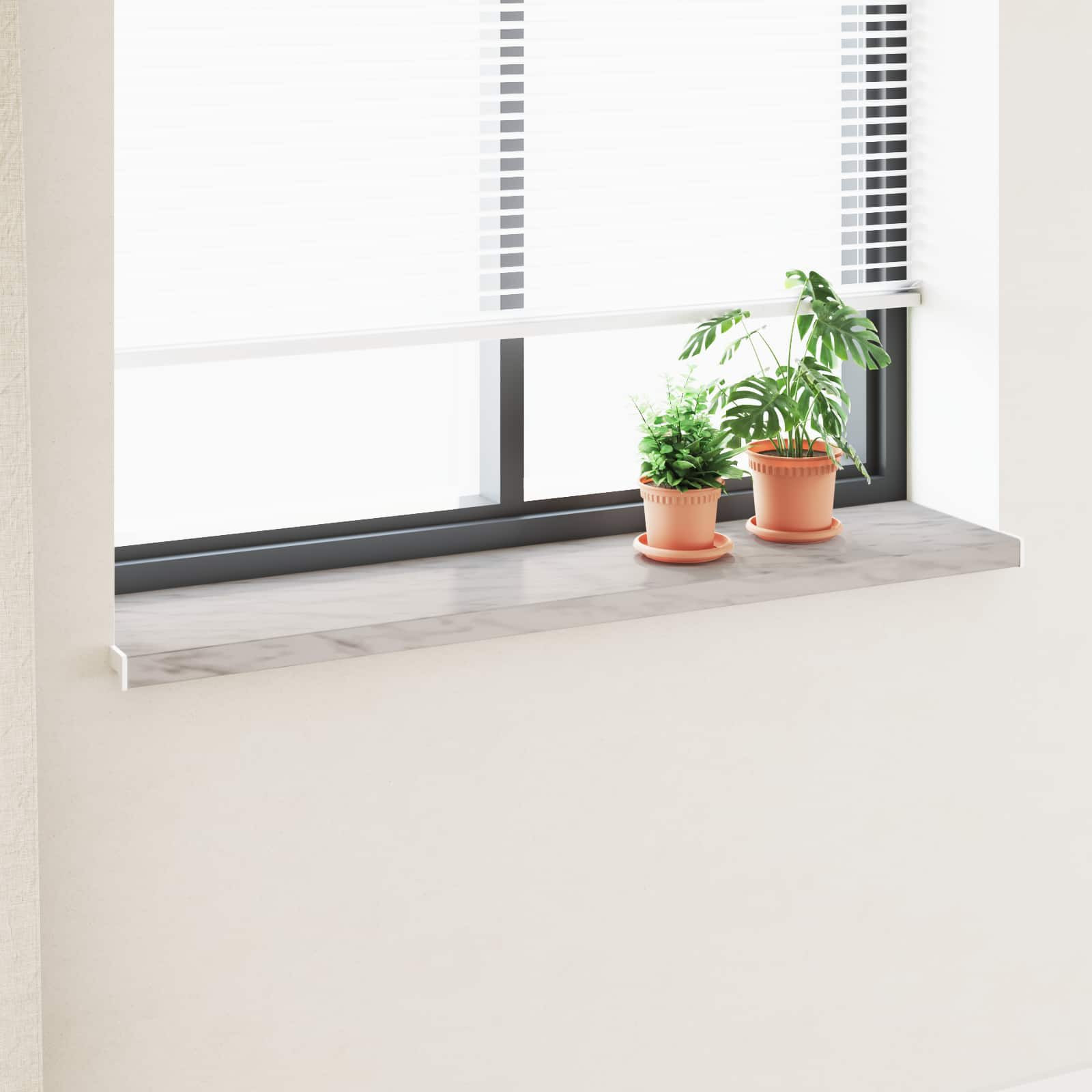 vidaXL Fensterbank Marmorstruktur 120 x 35 x 4,5 cm PVC