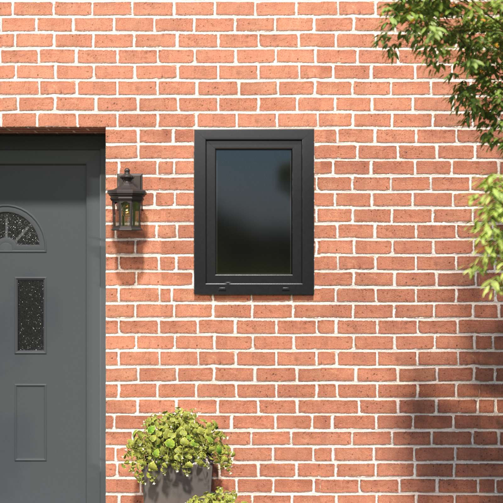 vidaXL Kellerfenster RISOR 60 x 80 cm PVC und Glas Anthrazit