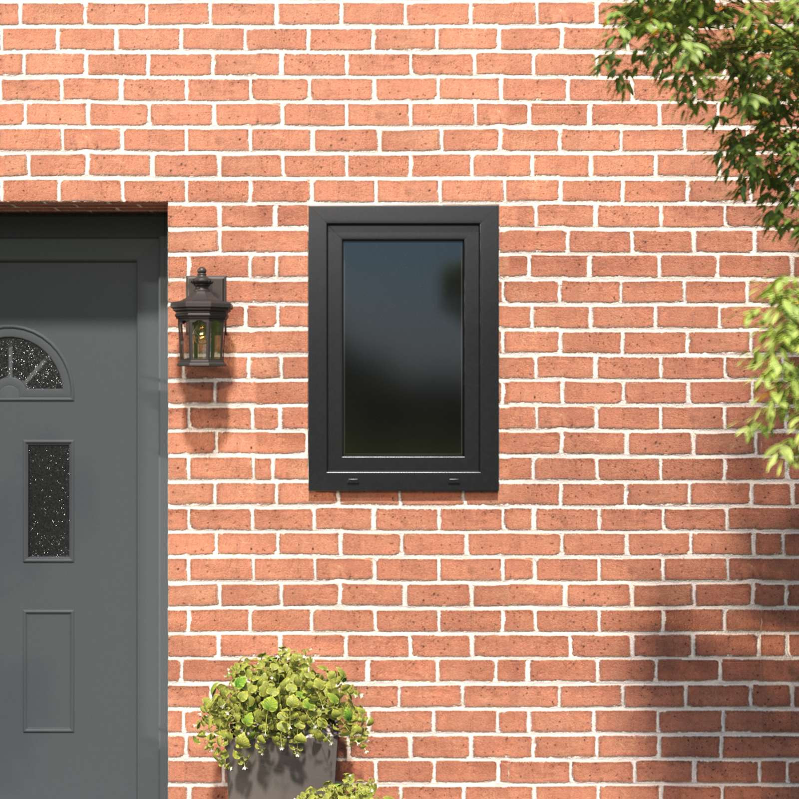 vidaXL Kellerfenster RISOR 60 x 80 cm PVC und Glas Anthrazit