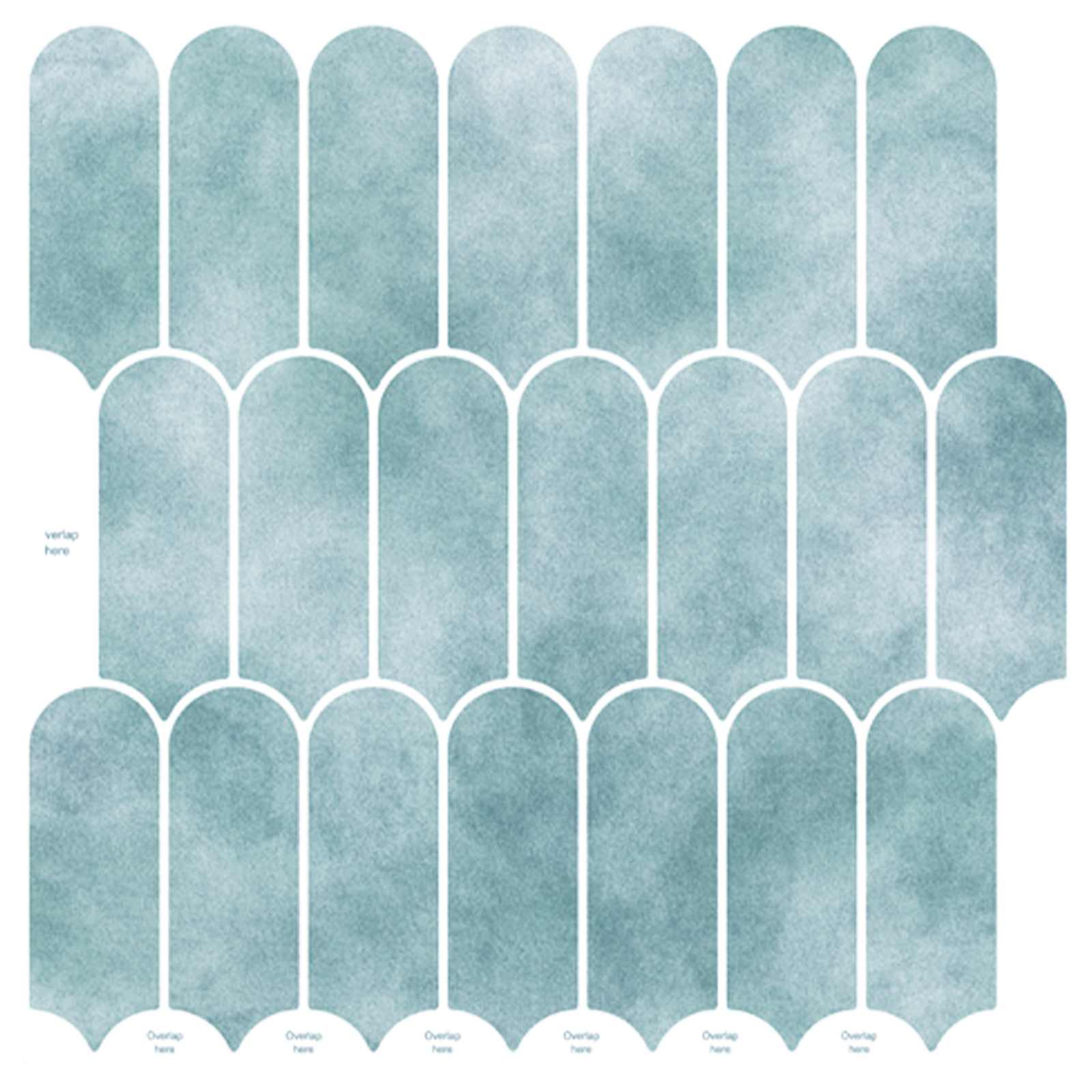 vidaXL Federfliese 20 pcs Grün 30 x 30 cm Polyurethan und PET