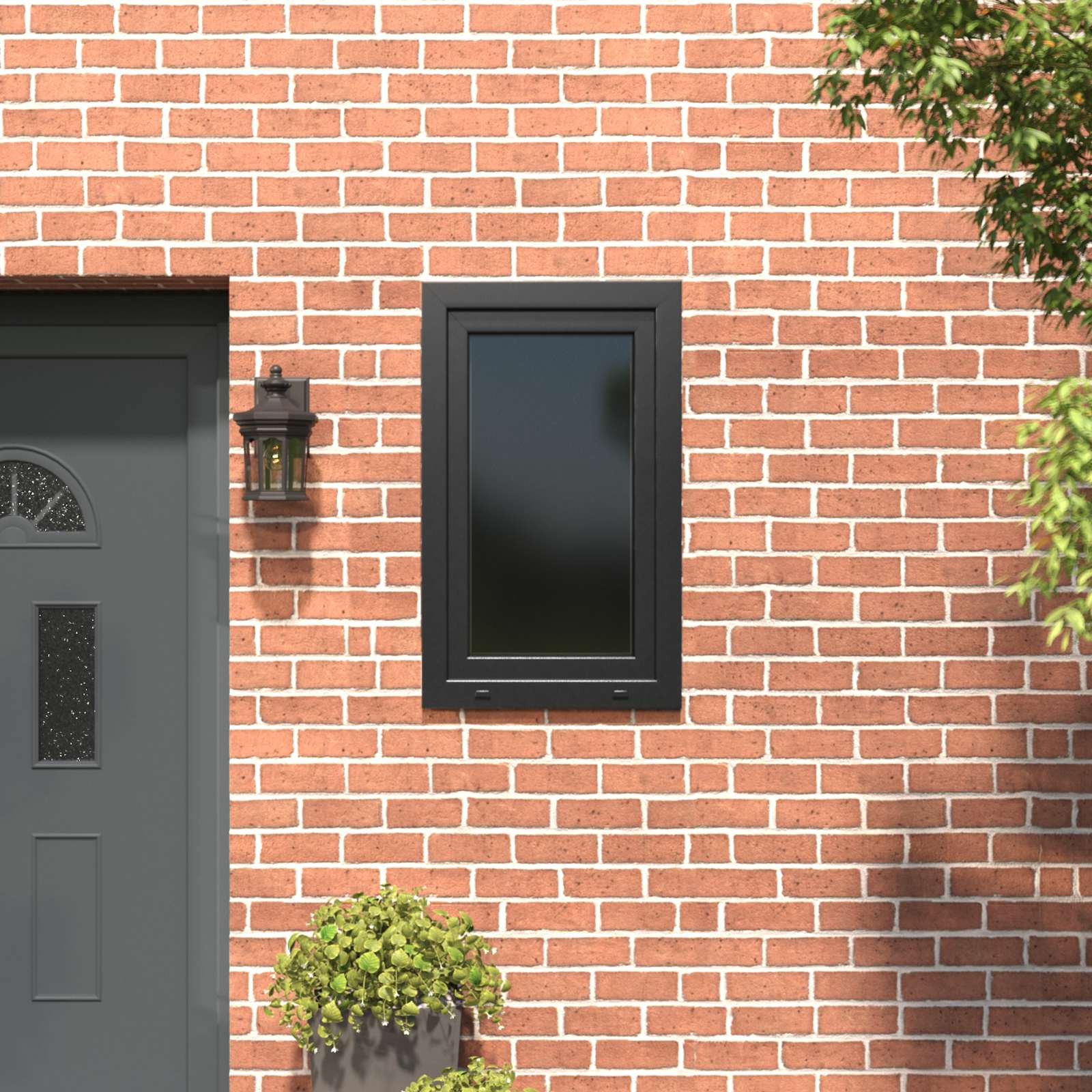 vidaXL Kellerfenster RISOR 60 x 100 cm PVC und Glas Anthrazit