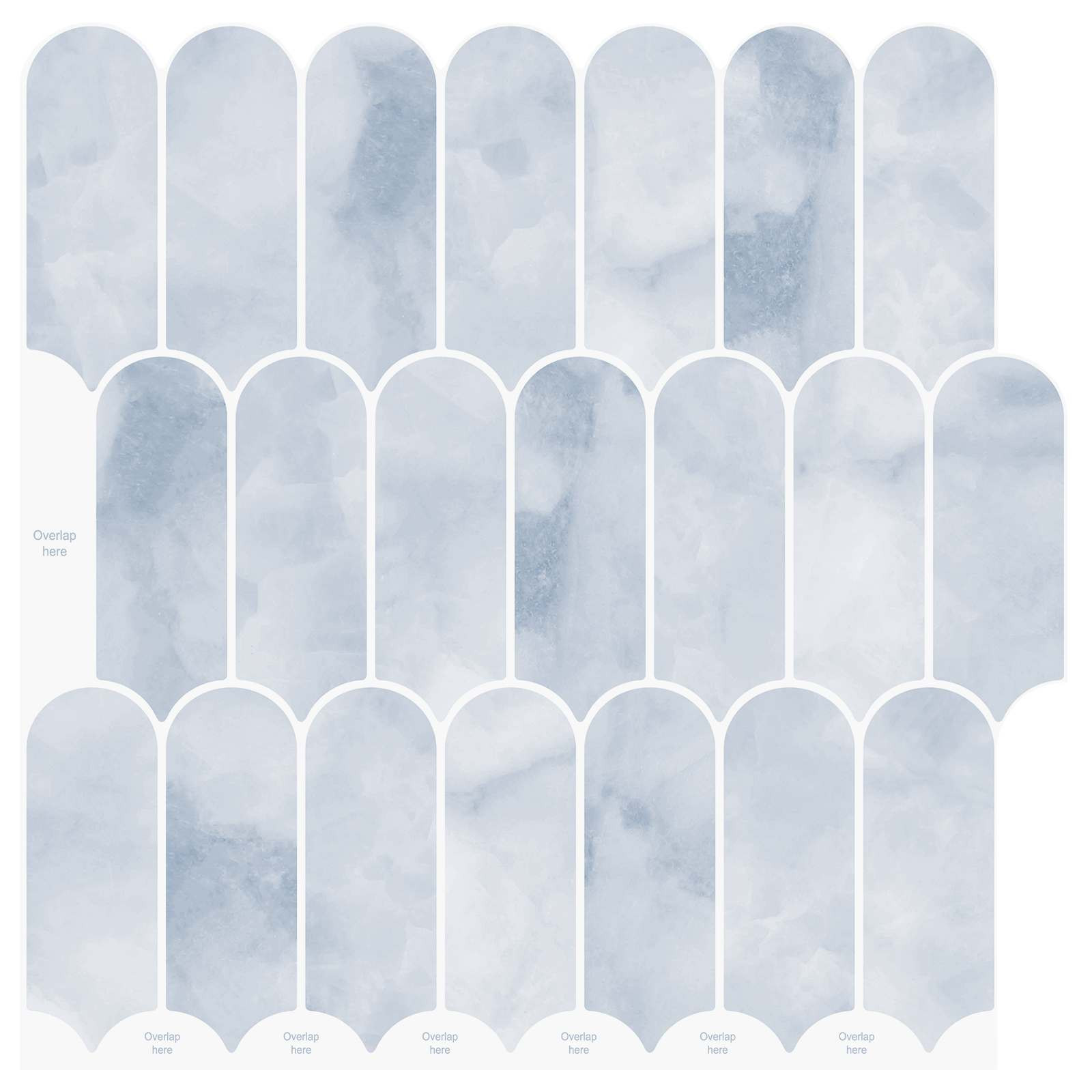 vidaXL Federfliese 10 pcs Himmelblau 30 x 30 cm Polyurethan und PET
