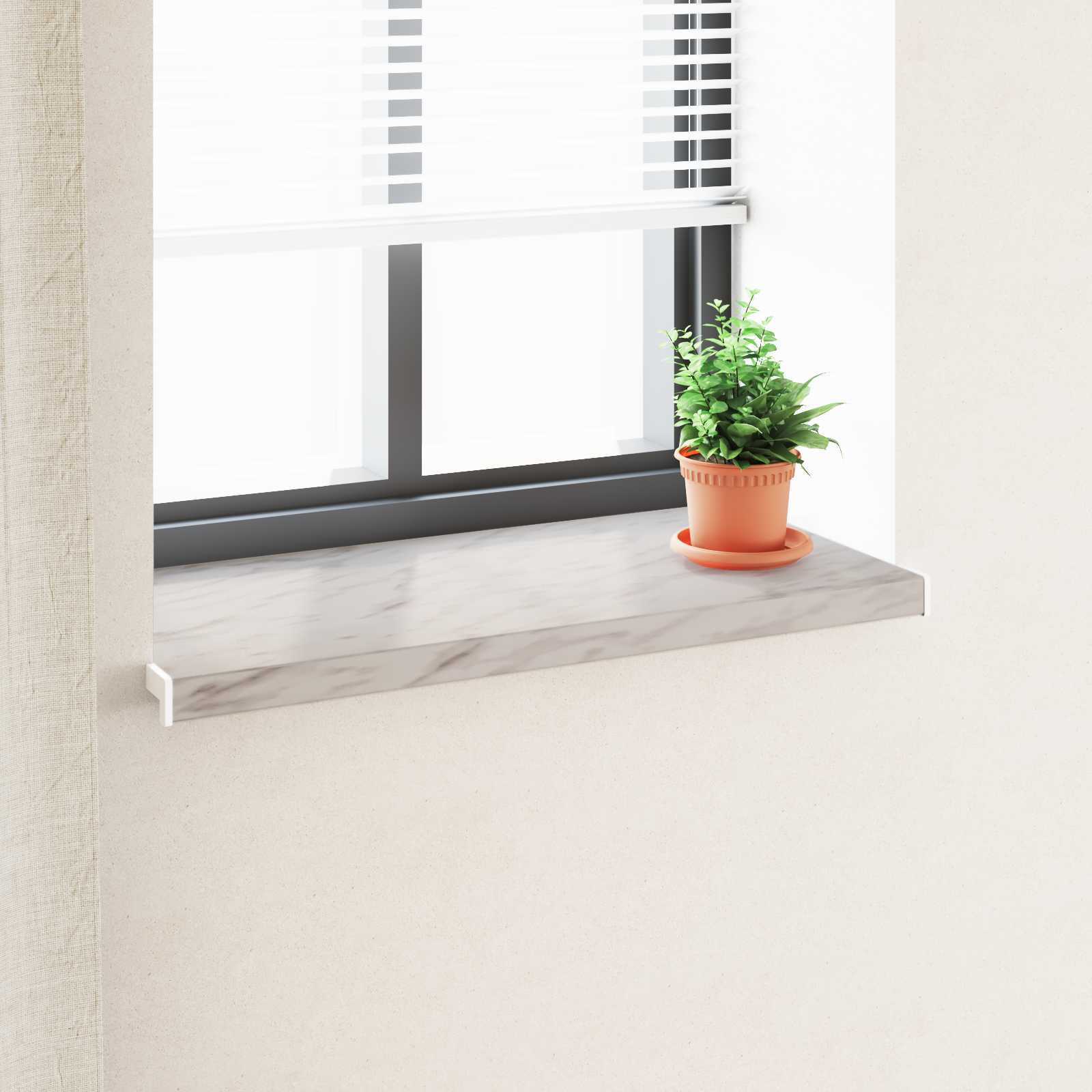 vidaXL Fensterbank Marmorstruktur 80 x 45 x 4,5 cm PVC