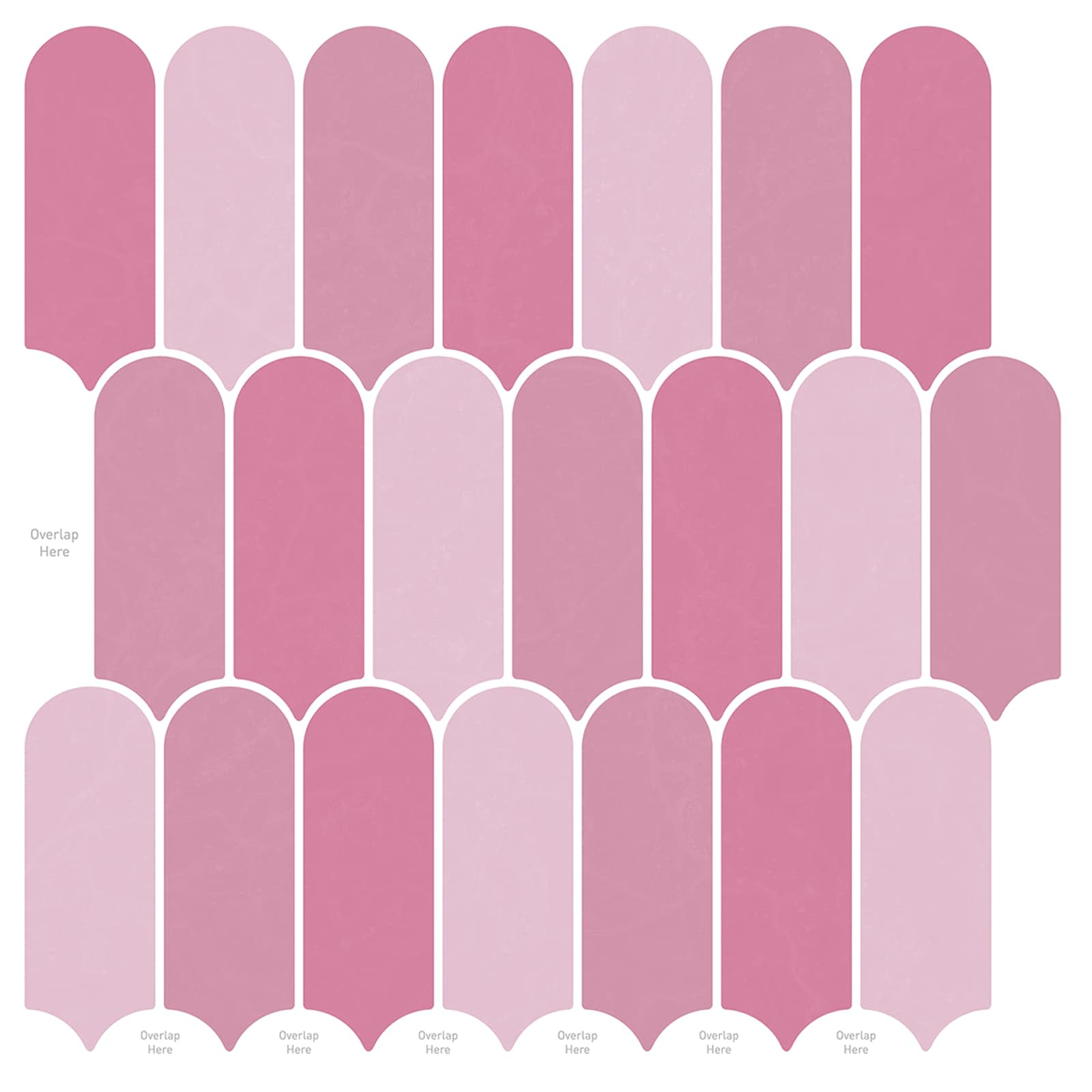 vidaXL Federfliese 20 pcs Rosa 30 x 30 cm Polyurethan und PET