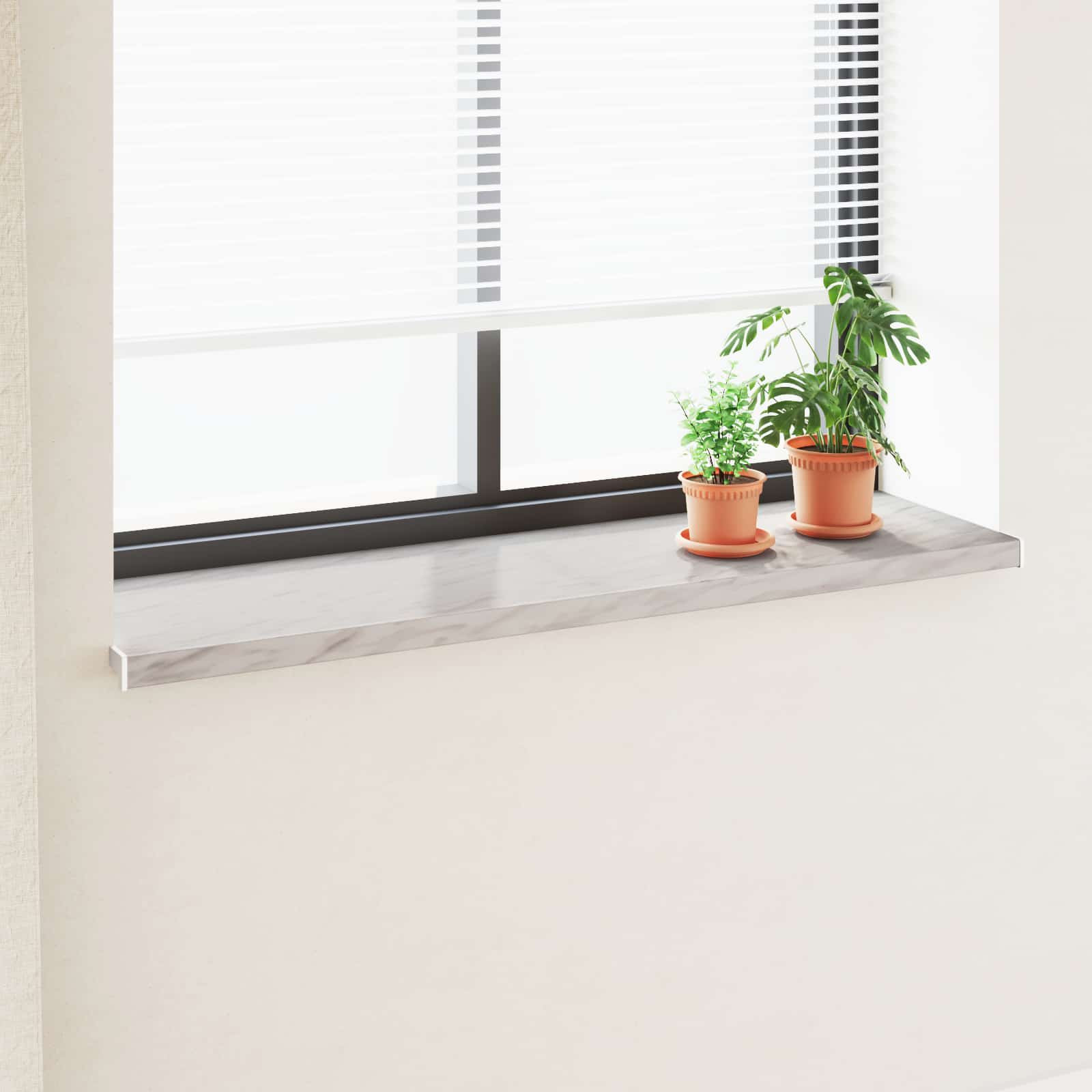 vidaXL Fensterbank Marmorstruktur 120 x 45 x 4,5 cm PVC