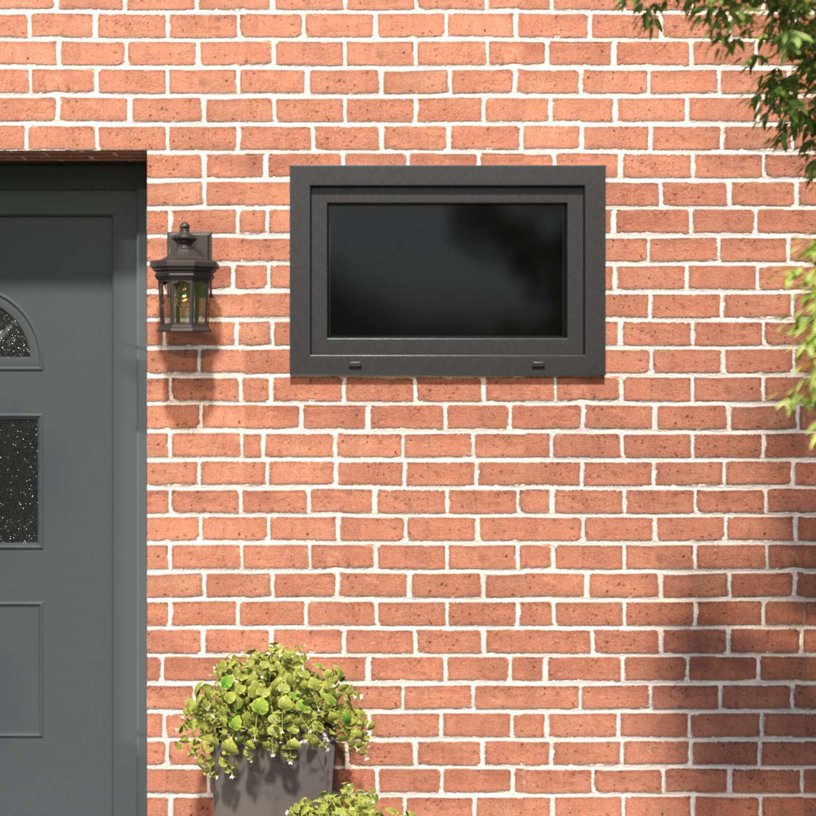 vidaXL Kellerfenster RISOR 90 x 50 cm PVC und Glas Anthrazit