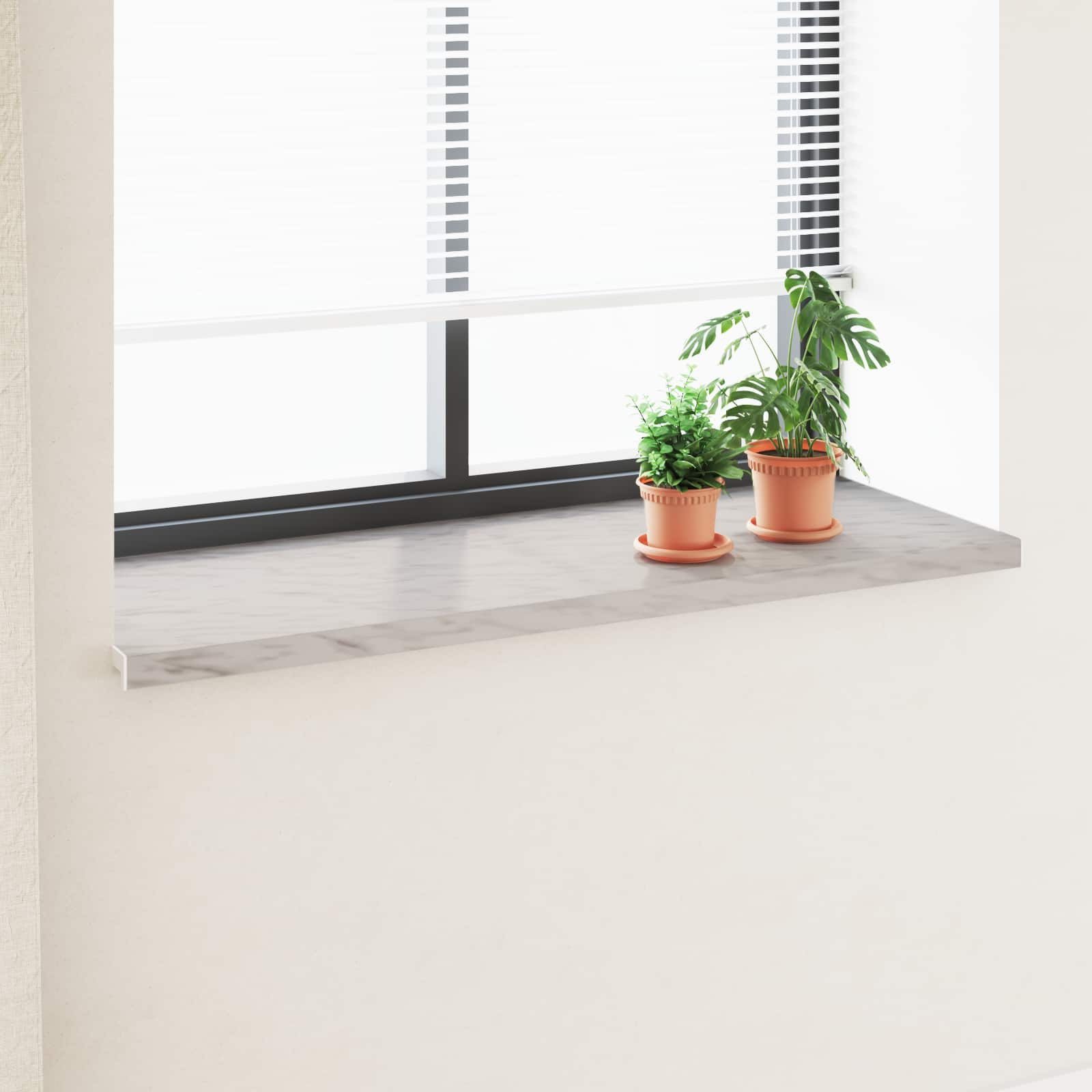 vidaXL Fensterbank Marmorstruktur 140 x 50 x 4,5 cm PVC