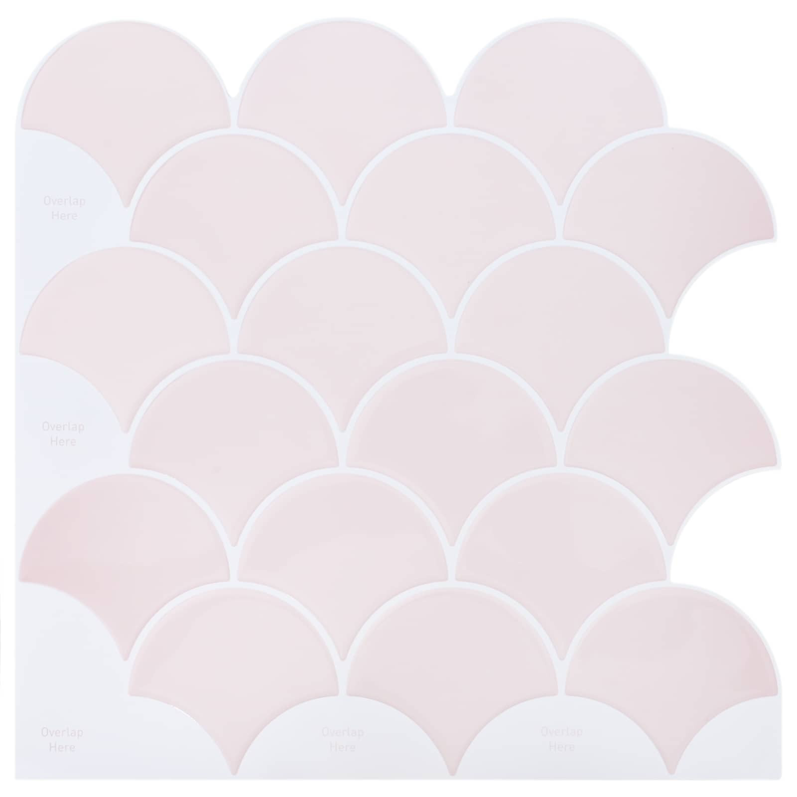 vidaXL Fischschuppen Fliese 10 pcs Hellrosa 30 x 30 cm