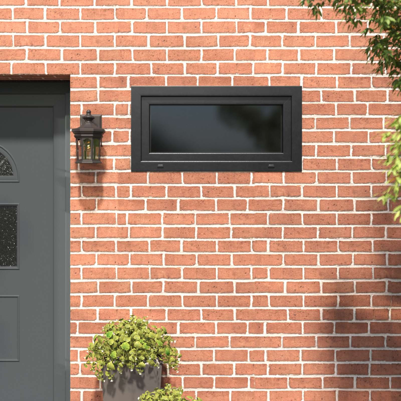 vidaXL Kellerfenster RISOR 100 x 50 cm PVC und Glas Anthrazit