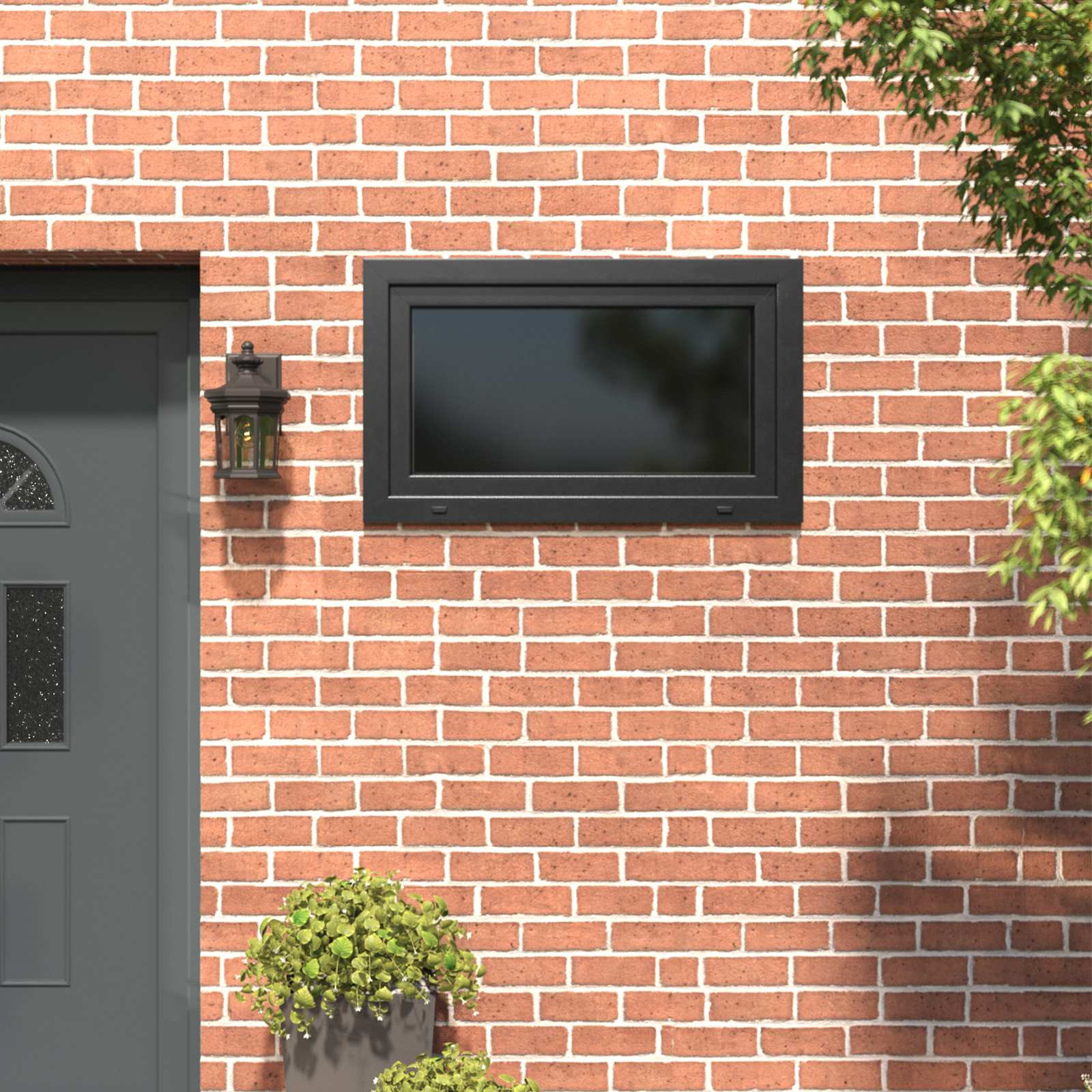 vidaXL Kellerfenster RISOR 100 x 60 cm PVC und Glas Anthrazit
