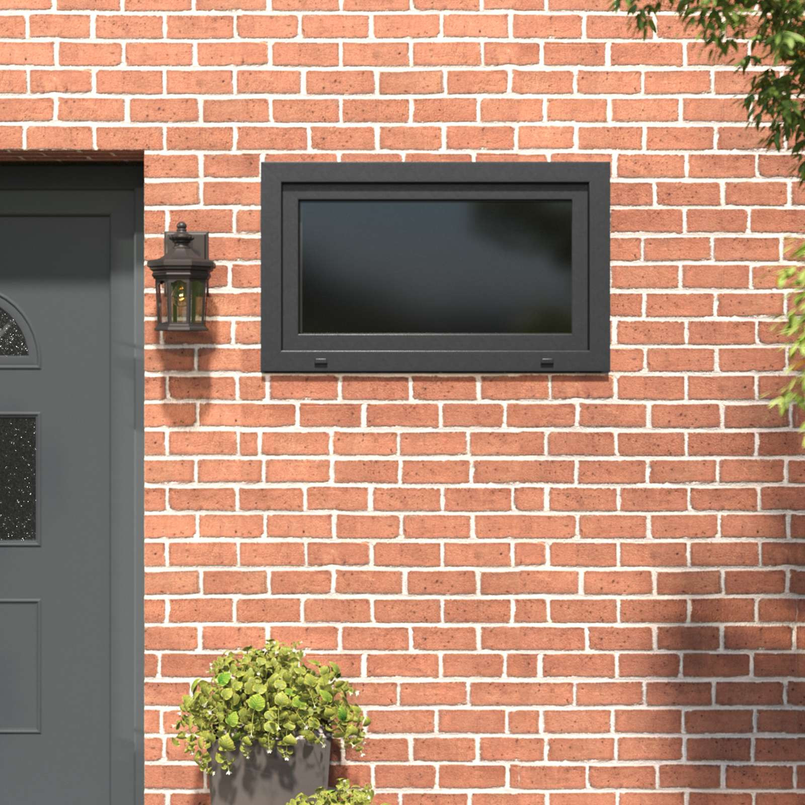 vidaXL Kellerfenster RISOR 100 x 70 cm PVC und Glas Anthrazit
