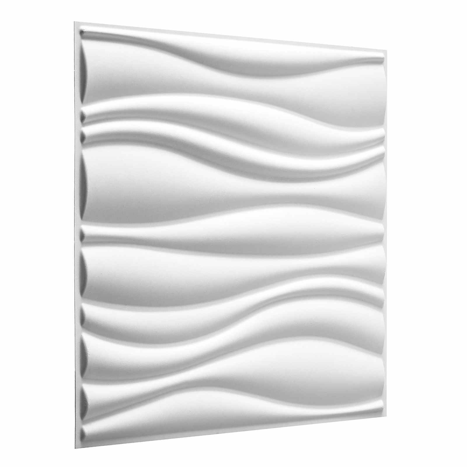 vidaXL Wandpaneele 4 pcs 50 x 50 cm Weiß