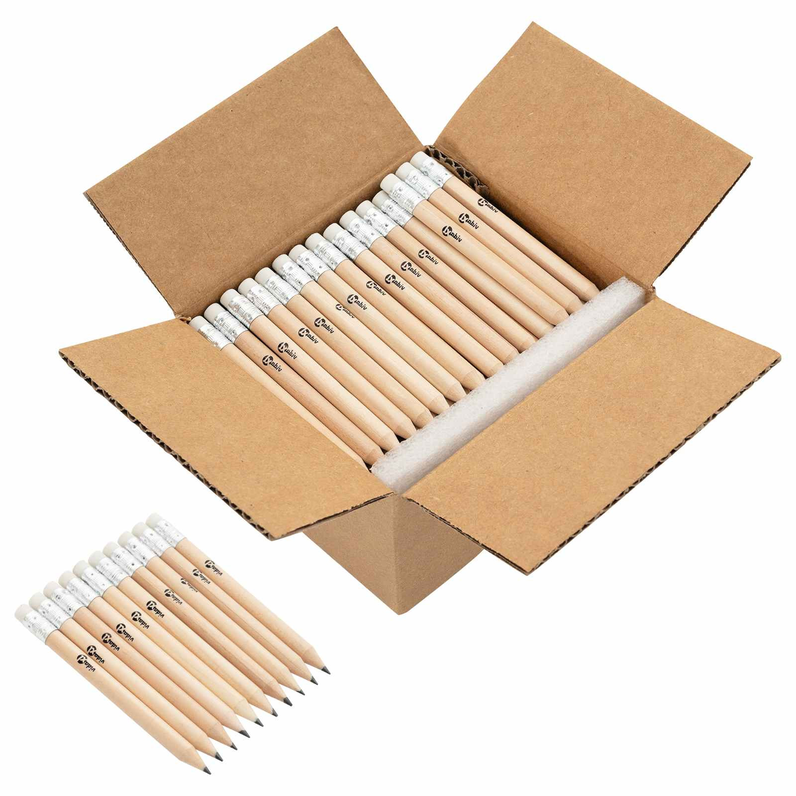 vidaXL HB Bleistifte Ø 0,7 x 10 cm Natur Massives Poplar Holz