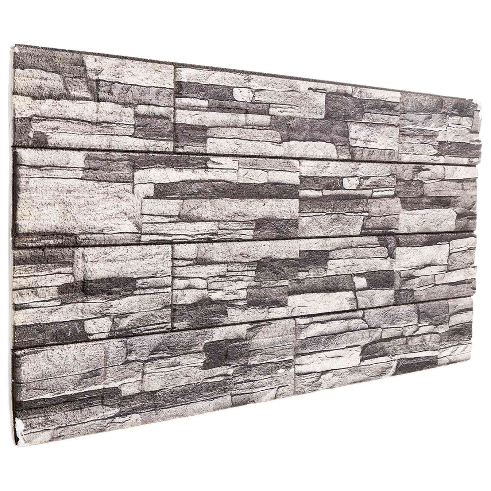 vidaXL Wandpaneele 10 pcs Dunkelgrau und Hellgrau 100 x 50 cm