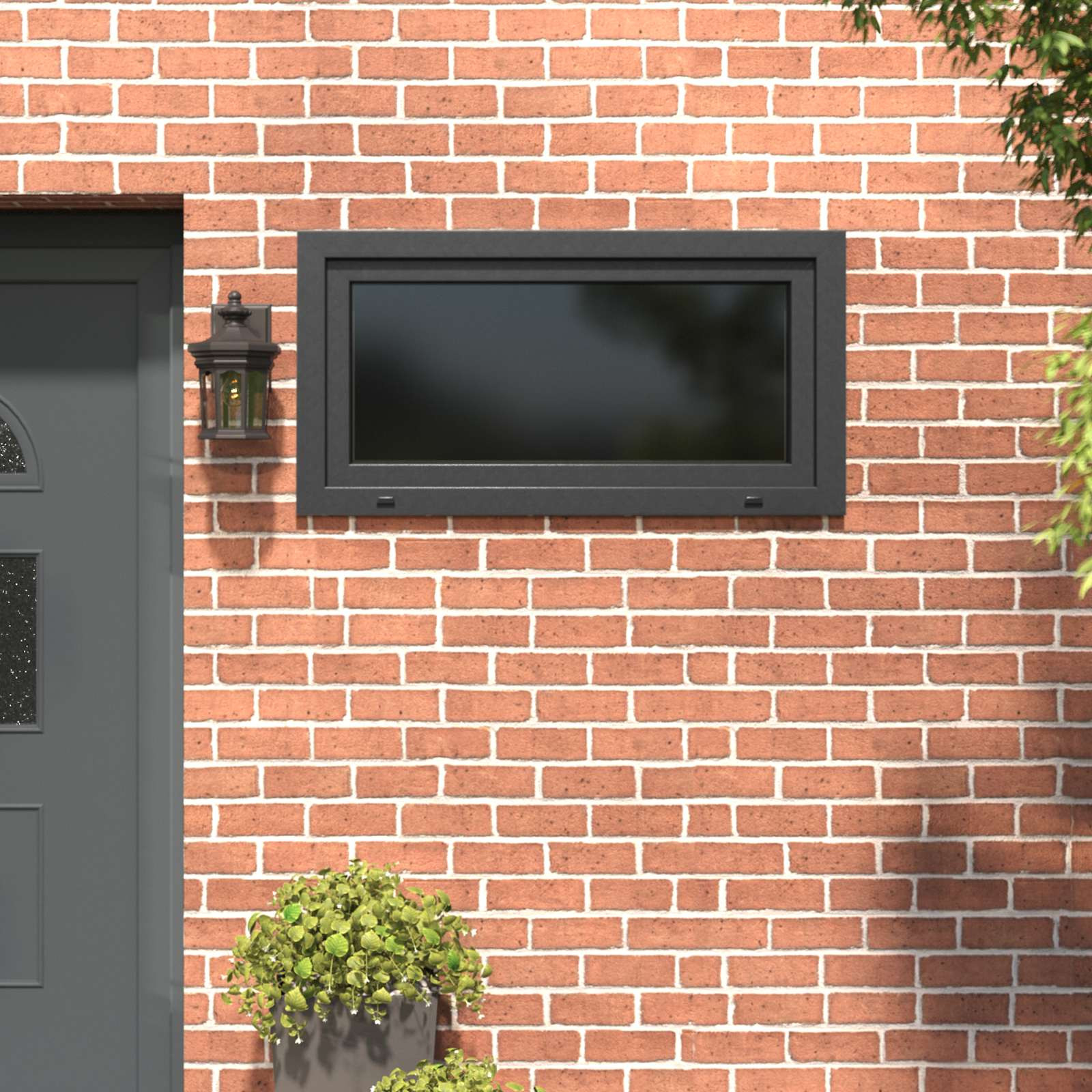 vidaXL Kellerfenster RISOR 110 x 60 cm PVC und Glas Anthrazit