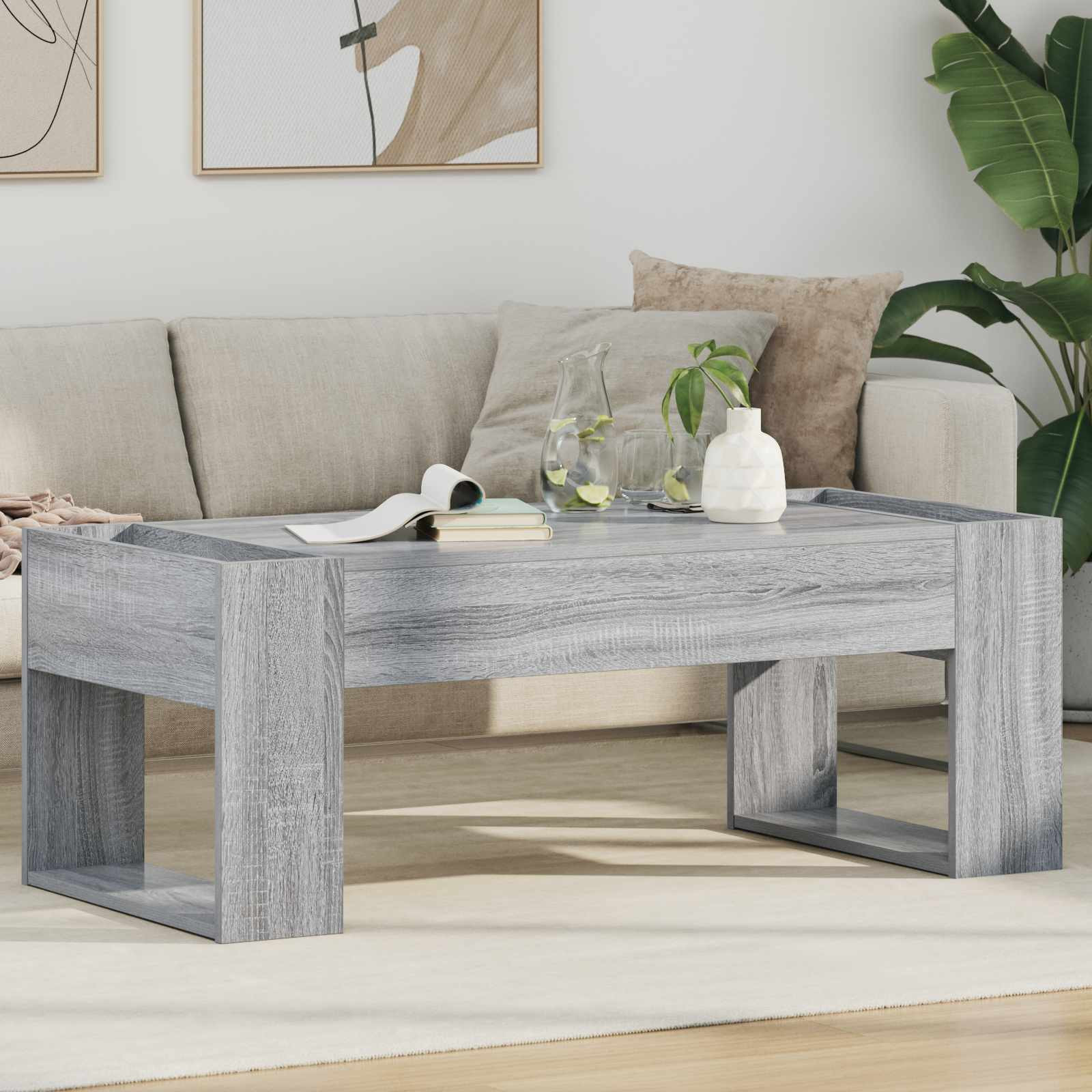vidaXL Couchtisch Graues Sonoma 110 x 50 x 41 cm Holzwerkstoff