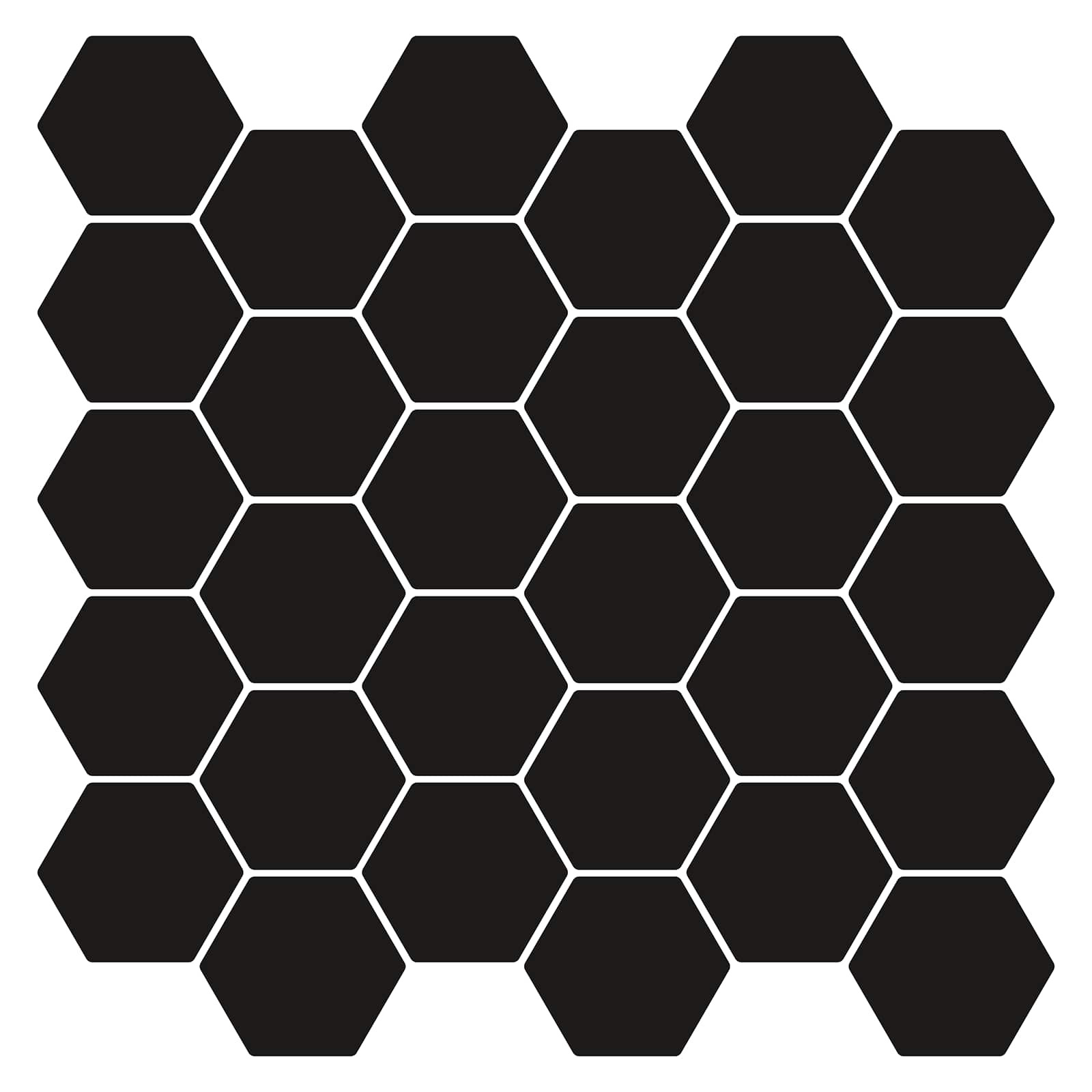 vidaXL Sechseckige Fliese 10 pcs Schwarz 30 x 30 cm