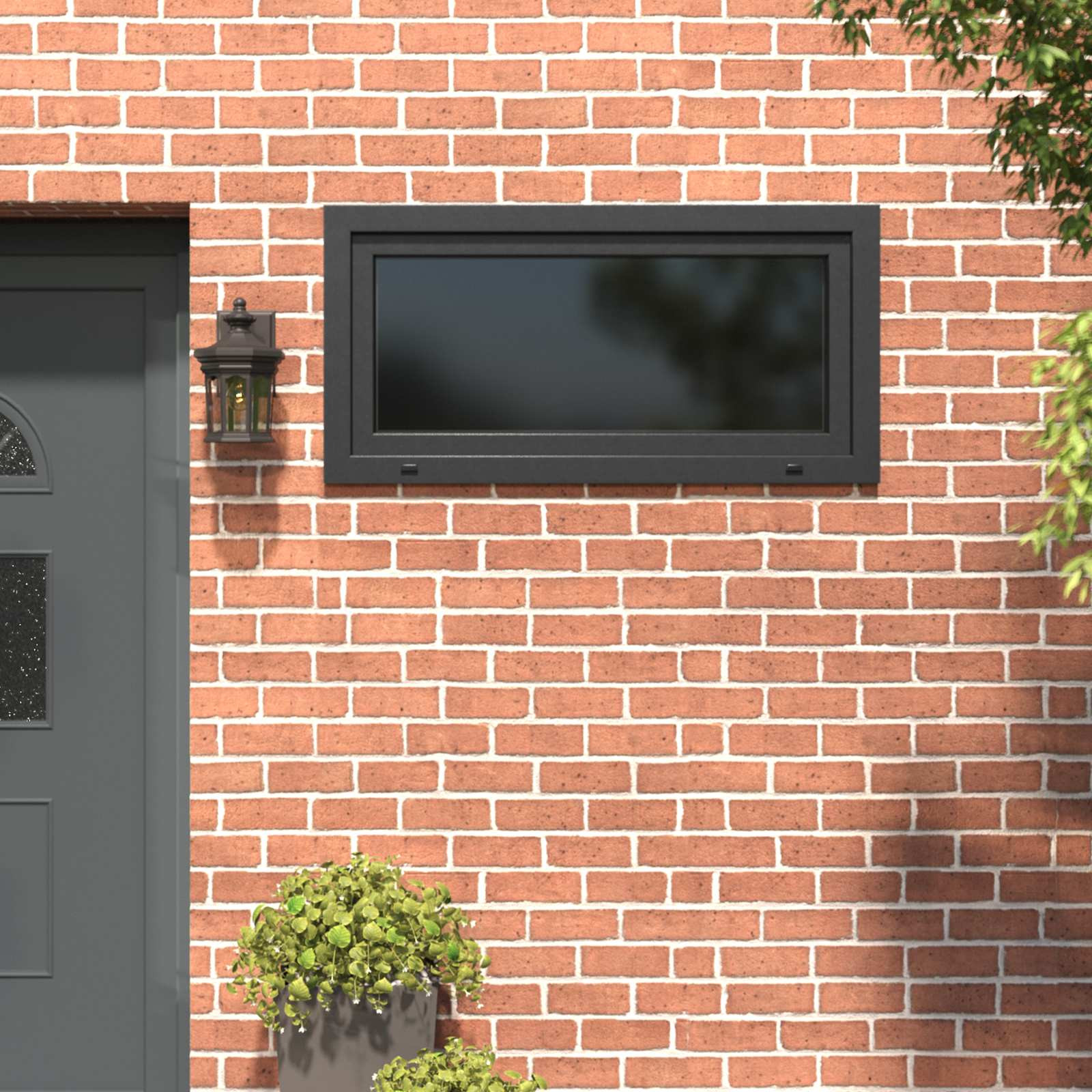 vidaXL Kellerfenster RISOR 120 x 60 cm PVC und Glas Anthrazit