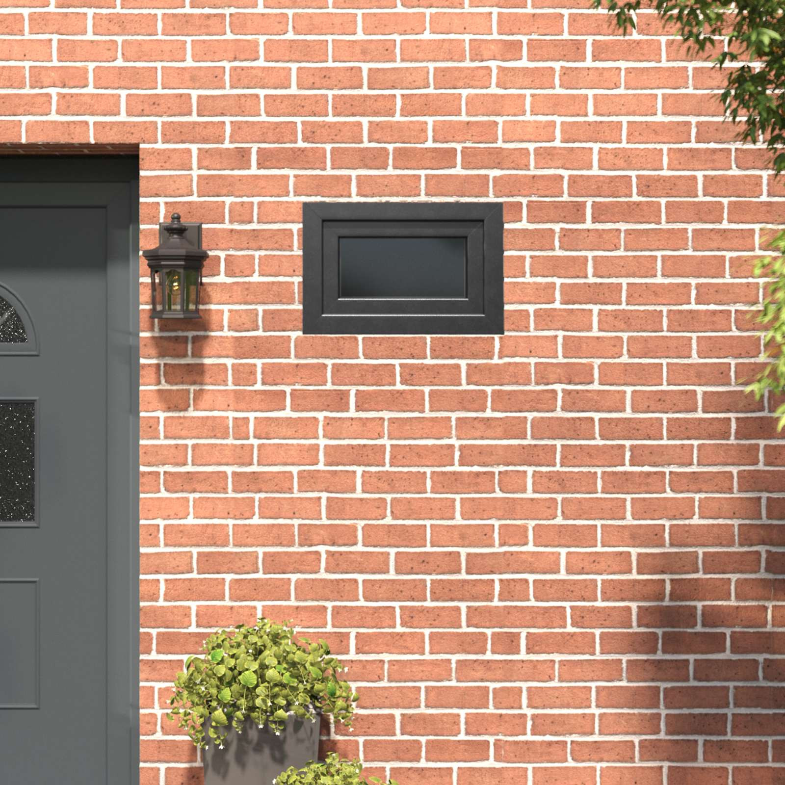 vidaXL Kellerfenster RISOR 60 x 40 cm PVC und Glas Anthrazit