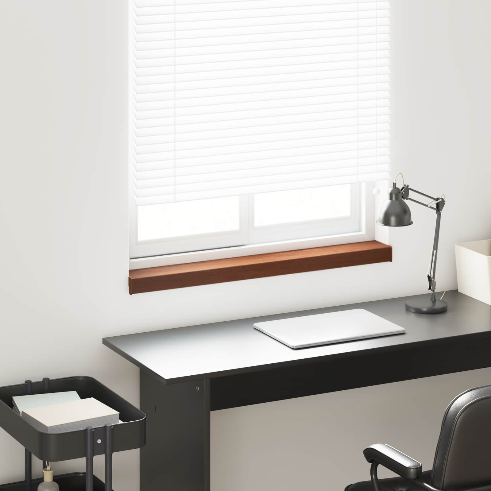 vidaXL Fensterbank Braunes Holz 100 x 10 x 4,5 cm PVC