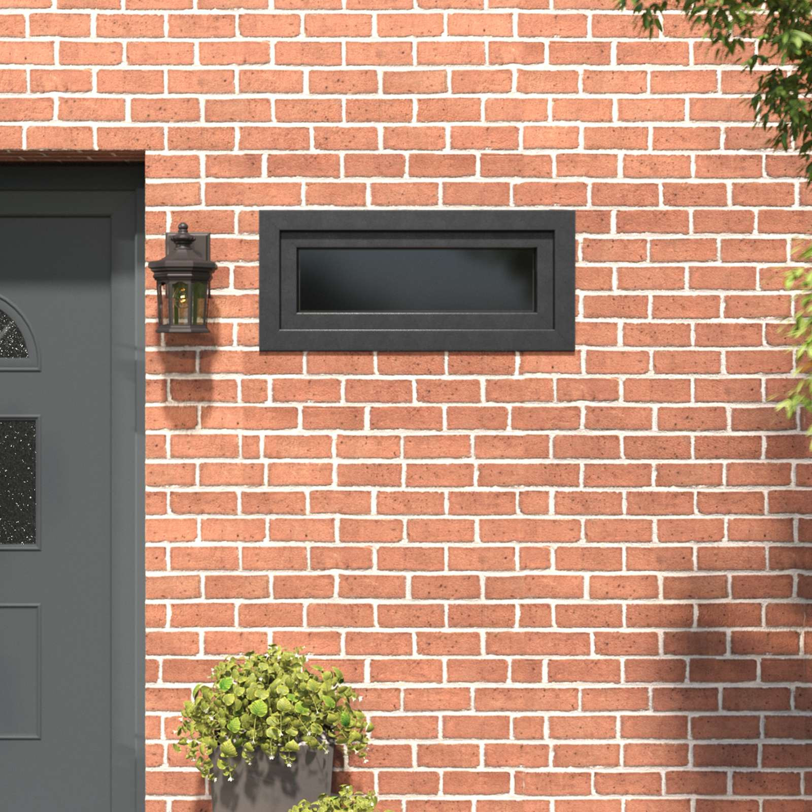 vidaXL Kellerfenster RISOR 90 x 40 cm PVC und Glas Anthrazit
