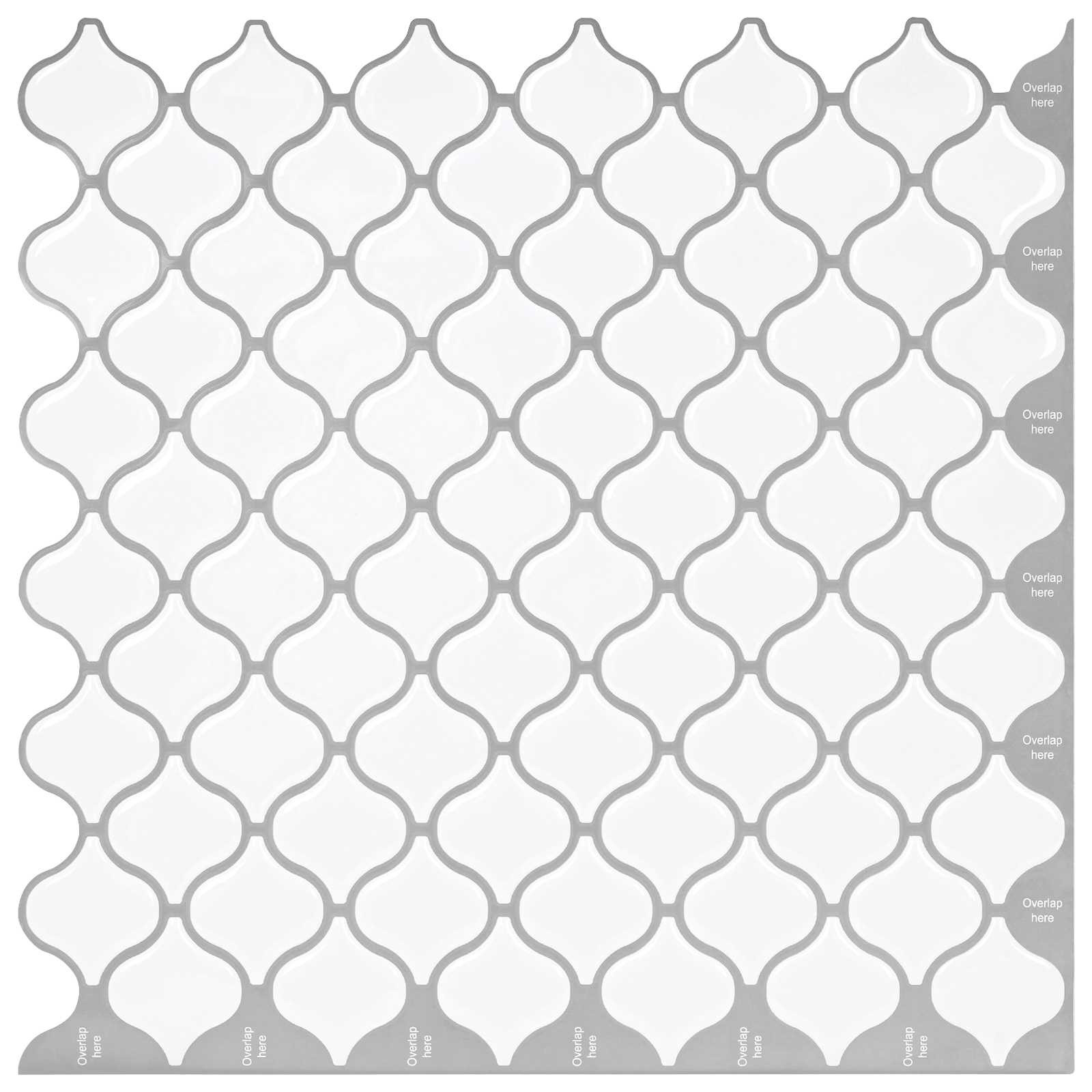vidaXL Lanturn Fliese 20 pcs Weiß 27 x 27 cm Polyurethan und PET