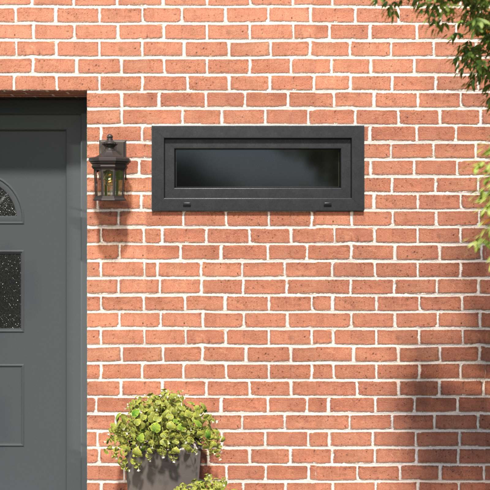 vidaXL Kellerfenster RISOR 100 x 40 cm PVC und Glas Anthrazit