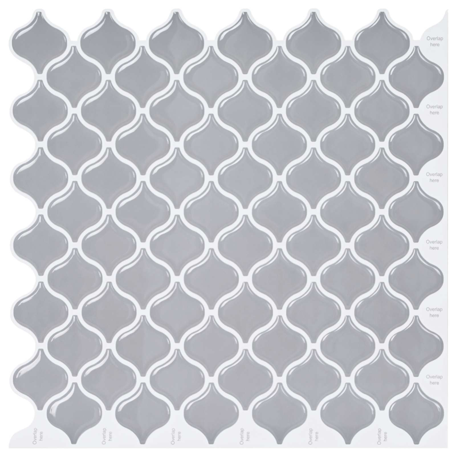 vidaXL Lanturn Fliese 50 pcs Grau 27 x 27 cm Polyurethan und PET