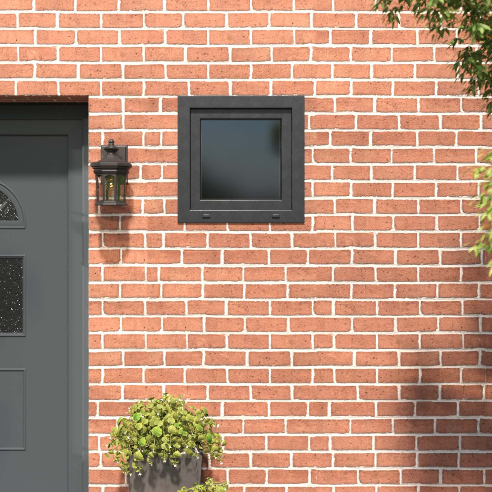 vidaXL Kellerfenster RISOR 60 x 60 cm PVC und Glas Anthrazit