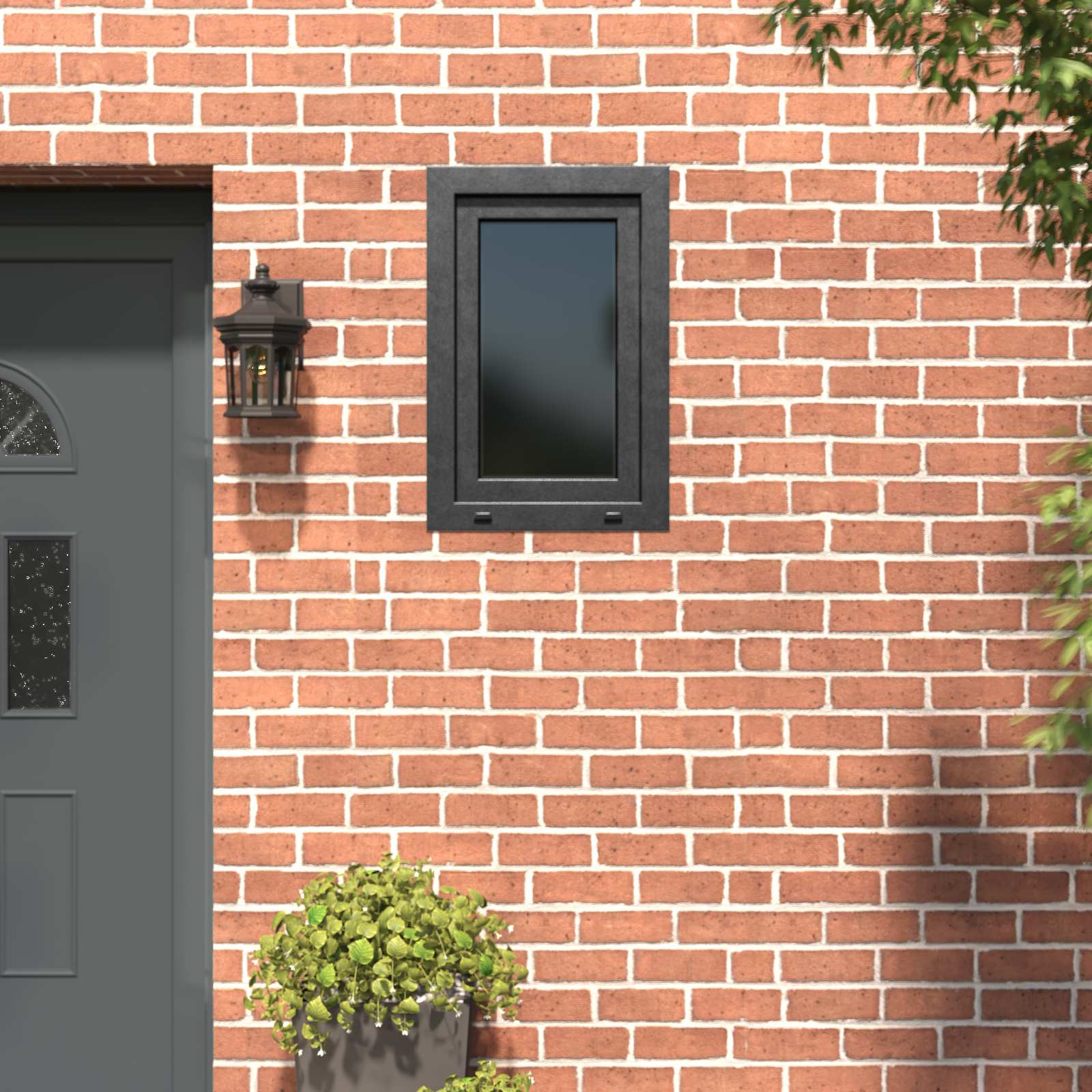 vidaXL Kellerfenster RISOR 60 x 90 cm PVC und Glas Anthrazit