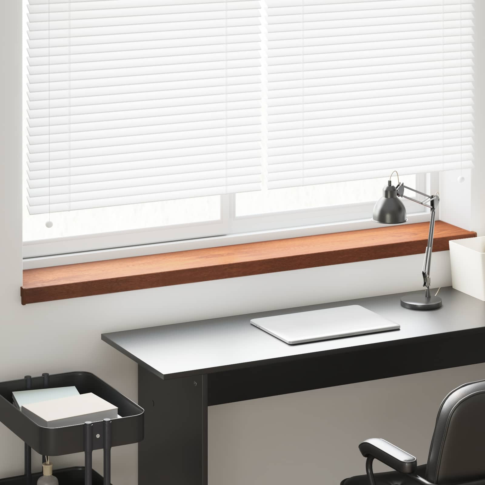 vidaXL Fensterbank Braunes Holz 120 x 20 x 4,5 cm PVC
