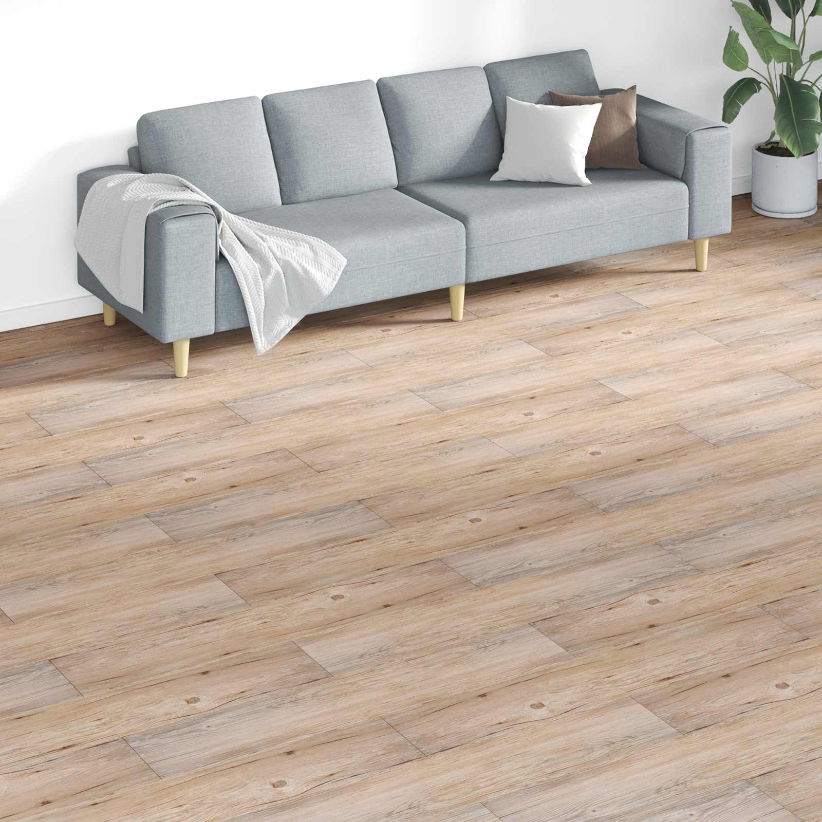 vidaXL Bodenplanken 18 pcs Braun 5,26 m² PVC