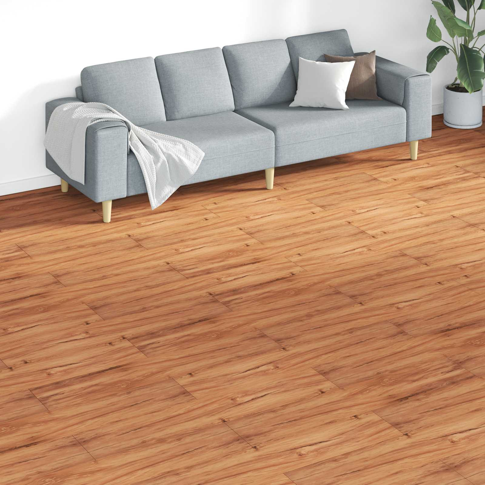 vidaXL Bodenplanken 18 pcs Braun 5,26 m² PVC