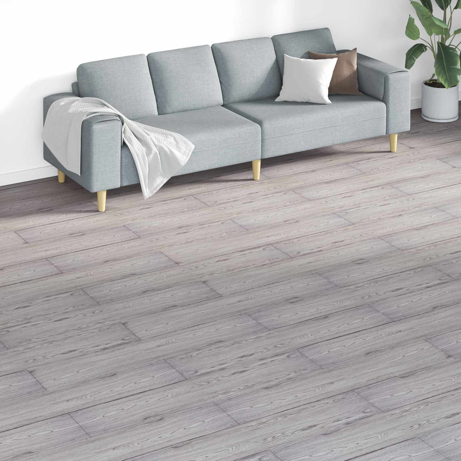 vidaXL Bodenplanken 18 pcs Dunkelgrau 5,26 m² PVC